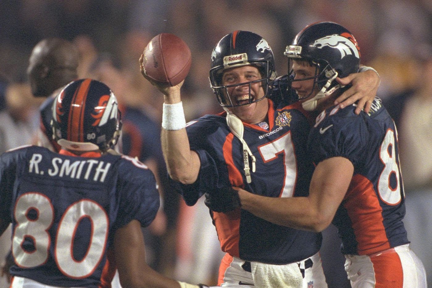 "Rich And Famous" John Elway Sees Police Confirm His Fate In Tragic Death Of Close Friend 2 Denver Broncos celebrate a super bowl victory- Photo by Albert Dickson/Sporting News via Getty Images