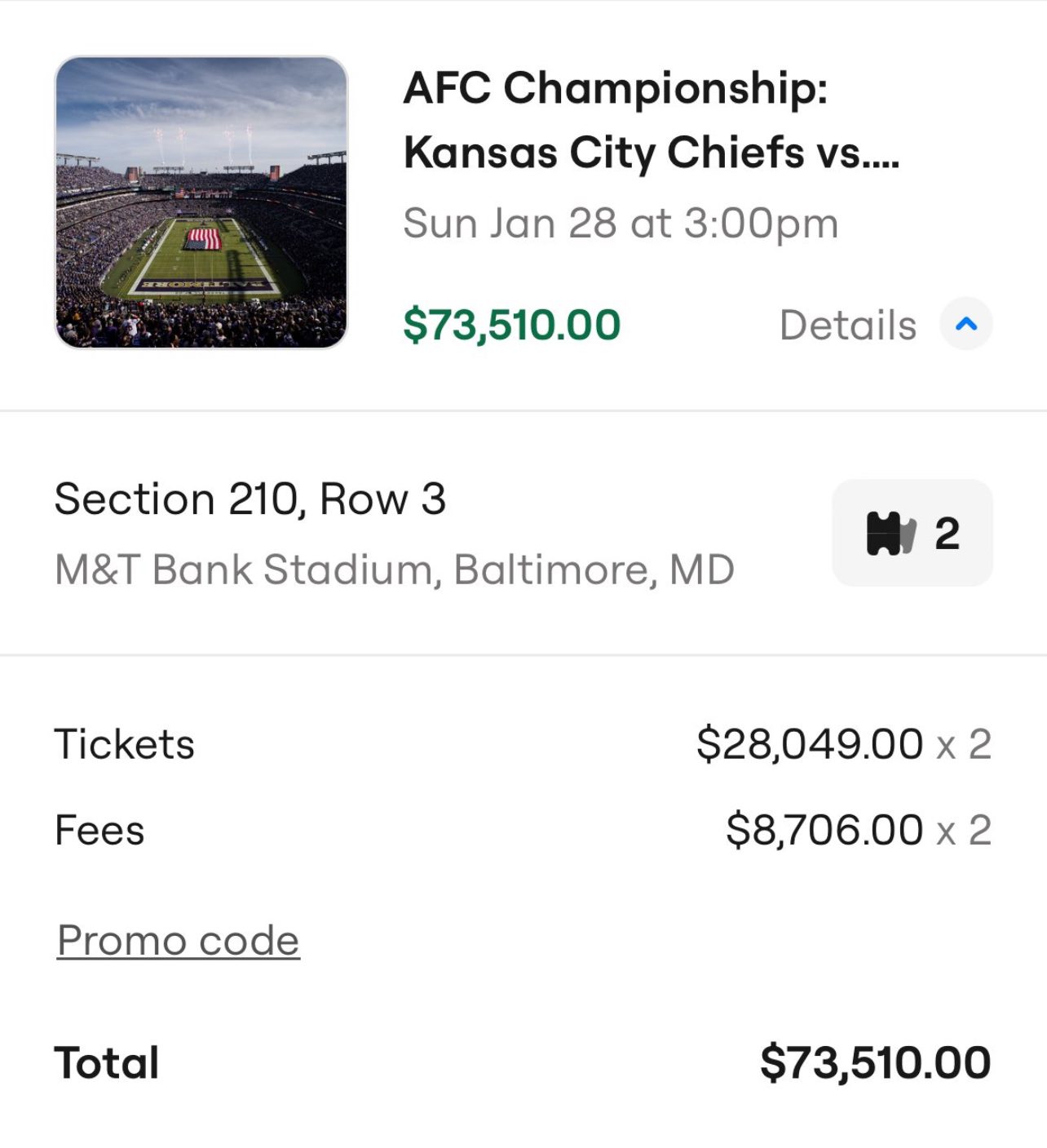 Baltimore Ravens Hopeful Fan Drops $73,000 To See AFC Championship Vs. Kansas City Chiefs As Ticket Costs Skyrocket To Insane Levels 4 Baltimore Ravens, Kanas City Chiefs, AFC Championship