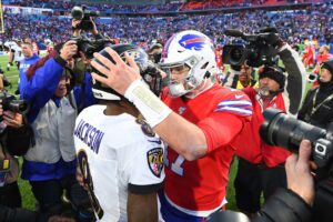 Lamar Jackson Ranks #1 In Brutal NFL Playoff Statistic 2 NFL MVP, Lamar Jackson, Josh Allen