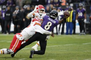 Lamar Jackson Ranks #1 In Brutal NFL Playoff Statistic 1 baltimore ravens lamar jackson kansas city chiefs