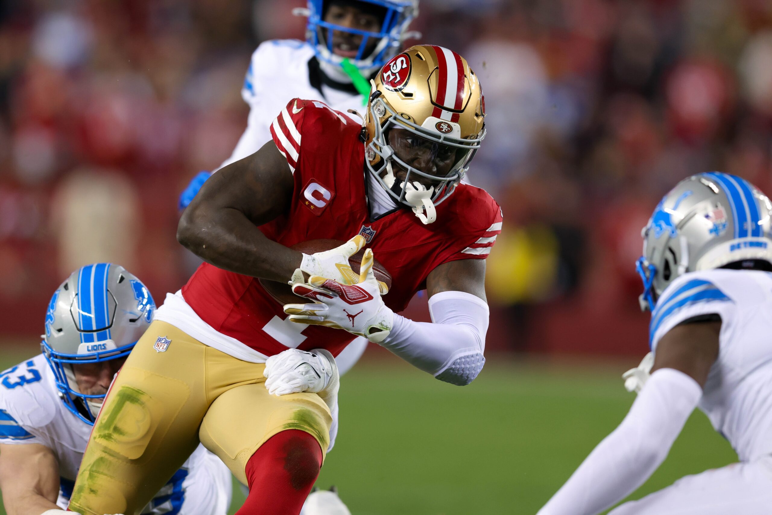 San Francisco 49ers wide receiver Deebo Samuel Sr. (1) during the game