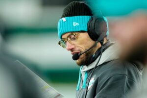 The Six Head Coaches Under The Most Pressure Heading Into The 2025 Season: Mike McDaniel, Brian Daboll, And More 1 Miami Dolphins Head Coach Mike McDaniel is shown on the sideline during the first half, Sunday January 5, 2025, in East Rutherford.