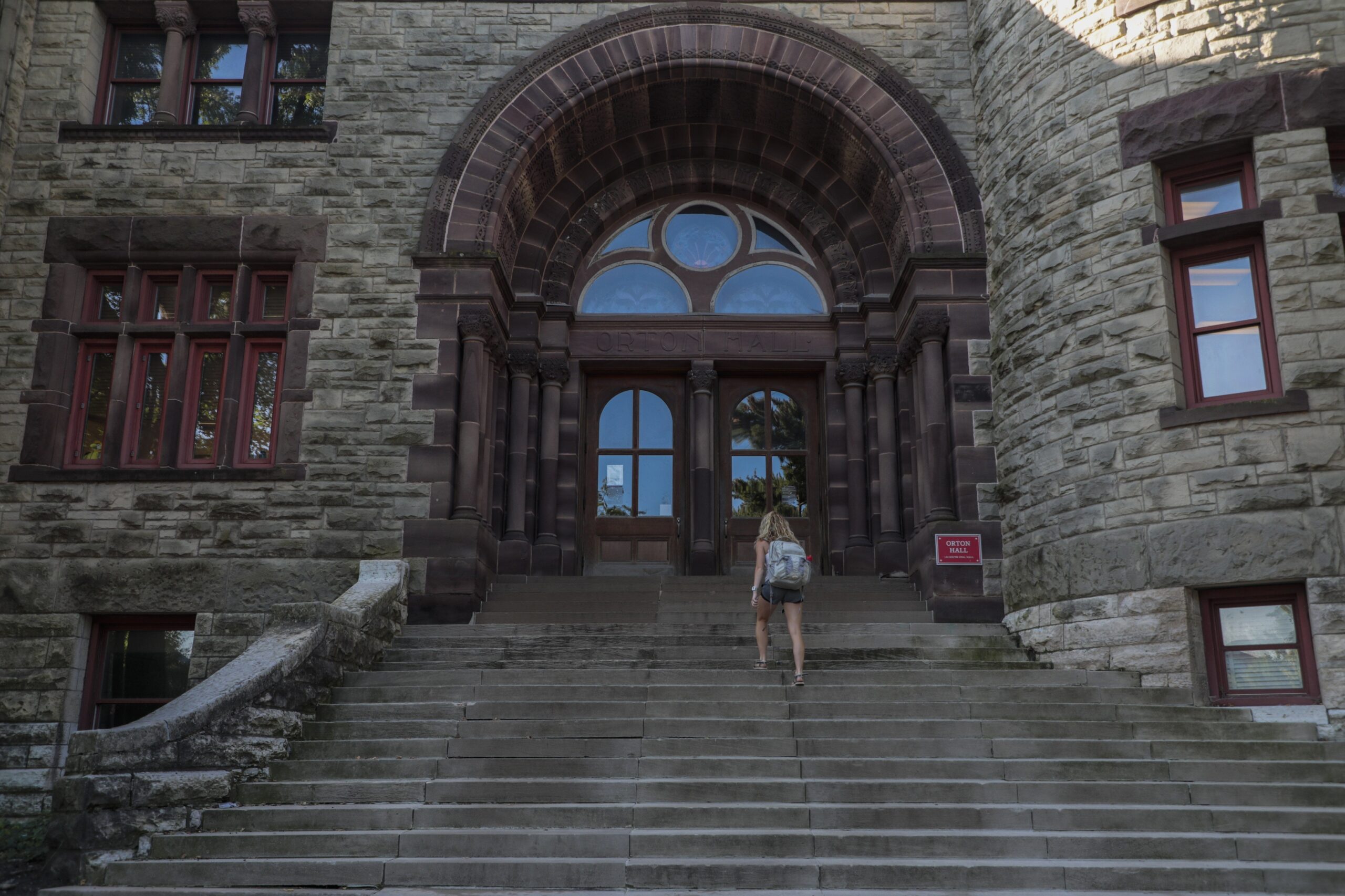 A person enters Orton Hall on the first day of fall classes on Tuesday, Aug. 24, 2021 at Ohio State University in Columbus, Ohio. Ohio State First Day Of Classes © Joshua A. Bickel/Columbus Dispatch via Imagn Content Services, LLC Donald Trump 