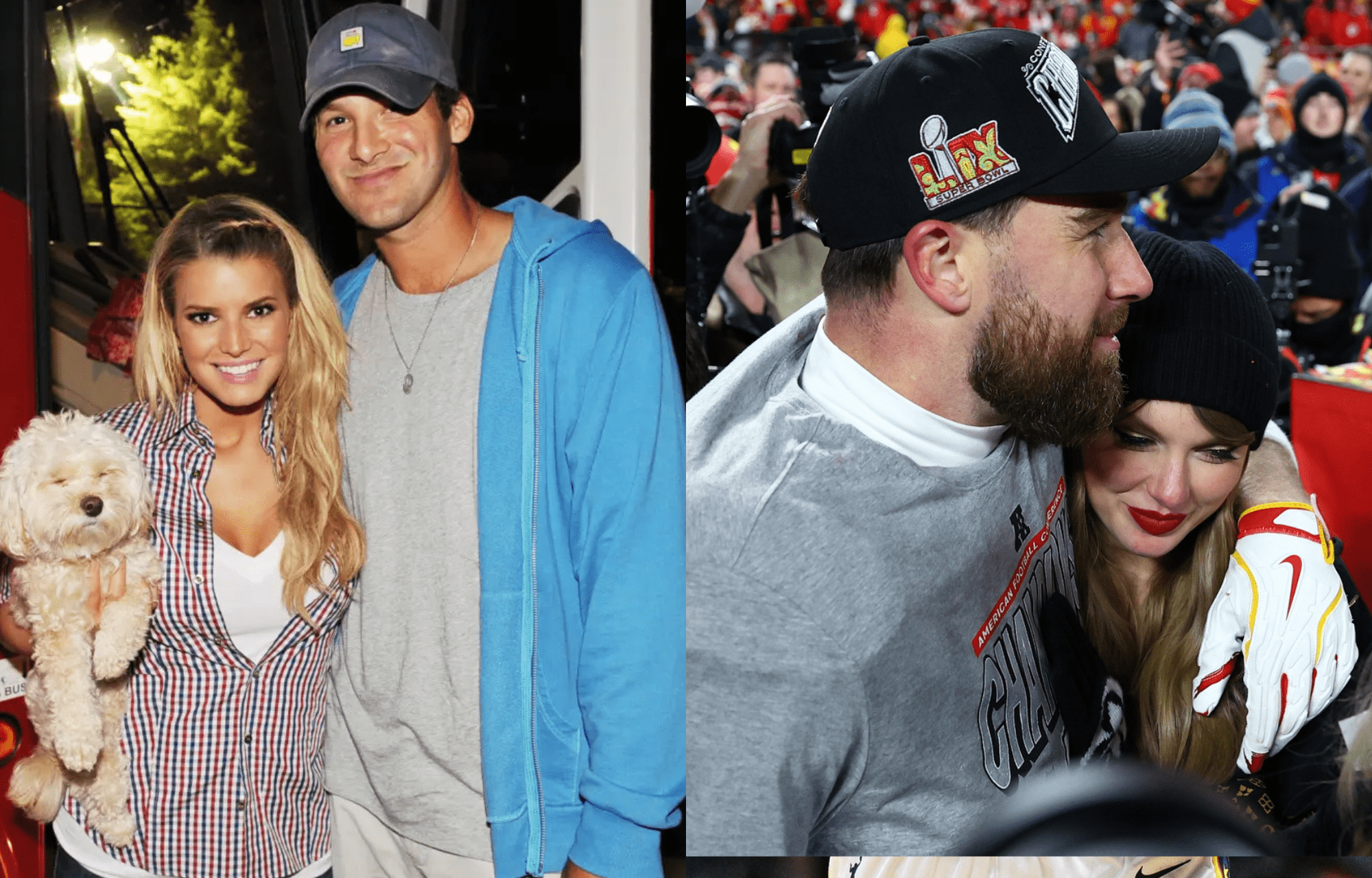 "Almost As If He's Married": Tony Romo Compares Relationship With Jessica Simpson Looking At Travis Kelce And Taylor Swift's Attention 1 Tony Romo Compares His Relationship With Jessica Simpson With That Of Travis Kelce & Taylor Swift. Photo credits: Instagram and Imagn