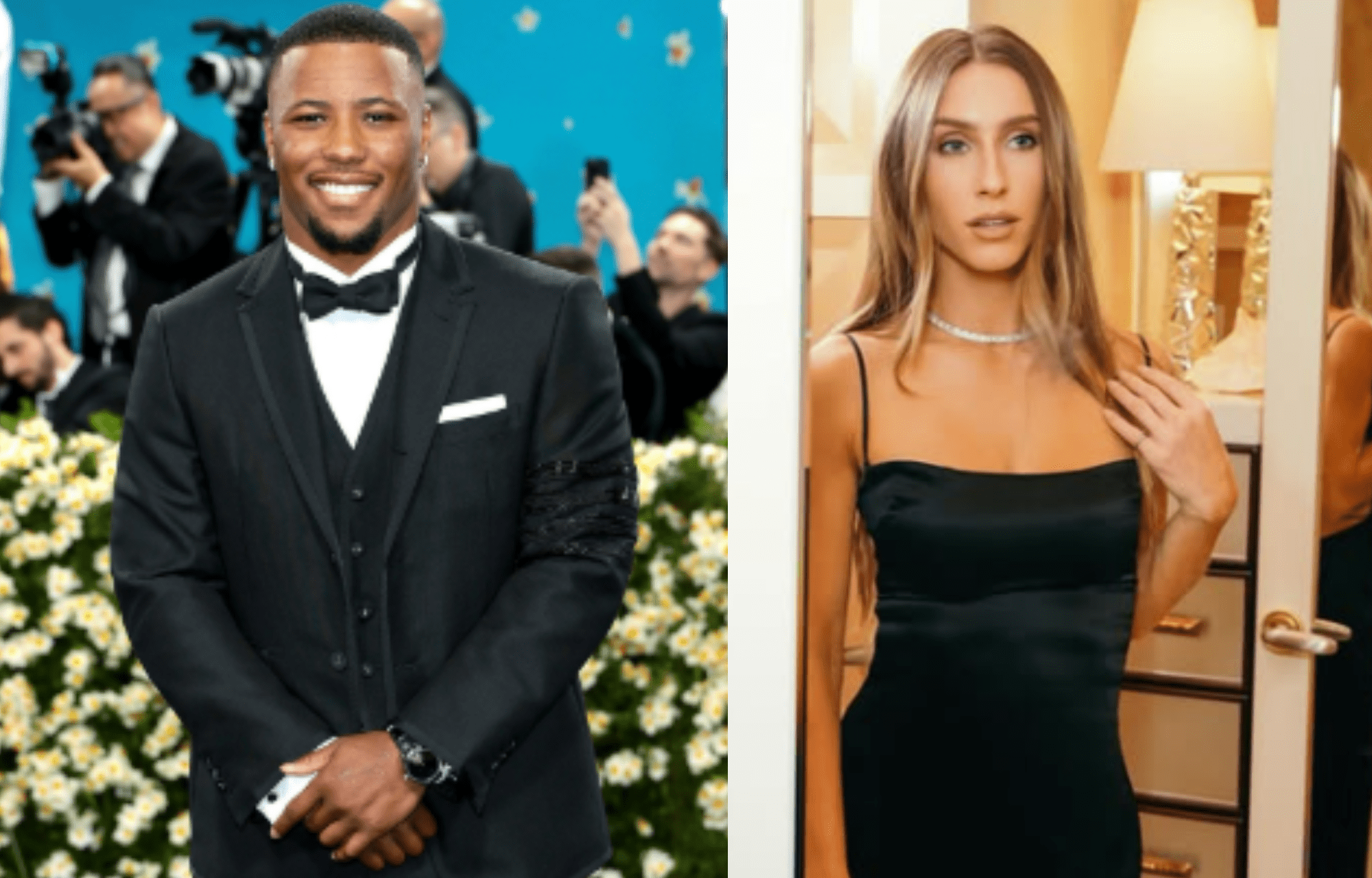 "Goodnes Gracious": Saquon Barkley's Dapper Suit For Met Gala Gets Reaction From Fiancee Anna Congdon 1 Saquon Barkley’s Fiancee, Anna Congdon, Reacts To Met Gala Look. Photo credits: Instagram