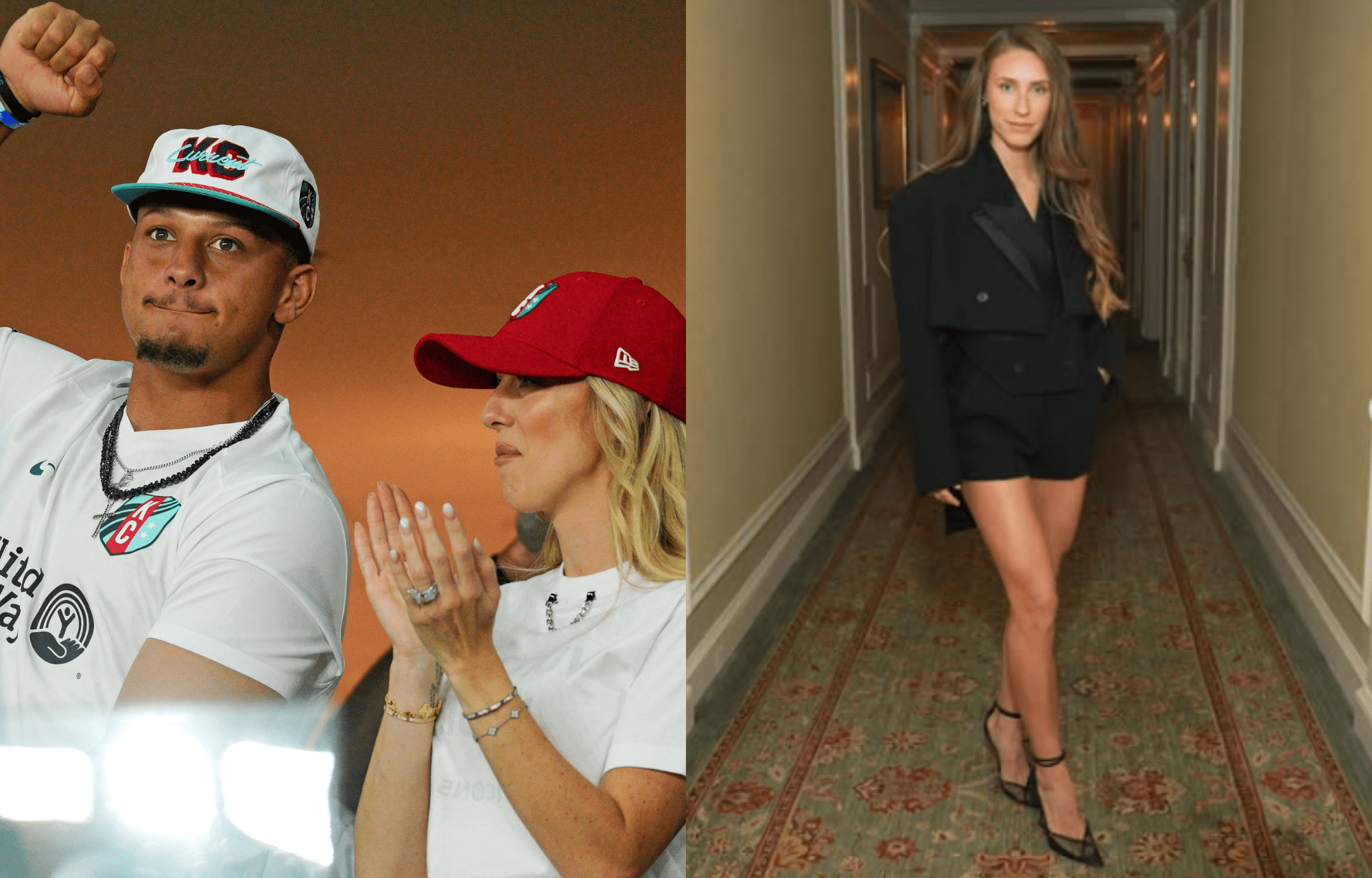 Patrick Mahomes' Wife Brittany Mahomes Sends Her Approval To Saquon Barkley's Fiancee Anna's Black Fit 1 Patrick Mahomes’ Wife Reacts To Saquon Barkley’s Fiancee, Anna Congdon’s, Outfit. Photo credits: Instagram and Imagn