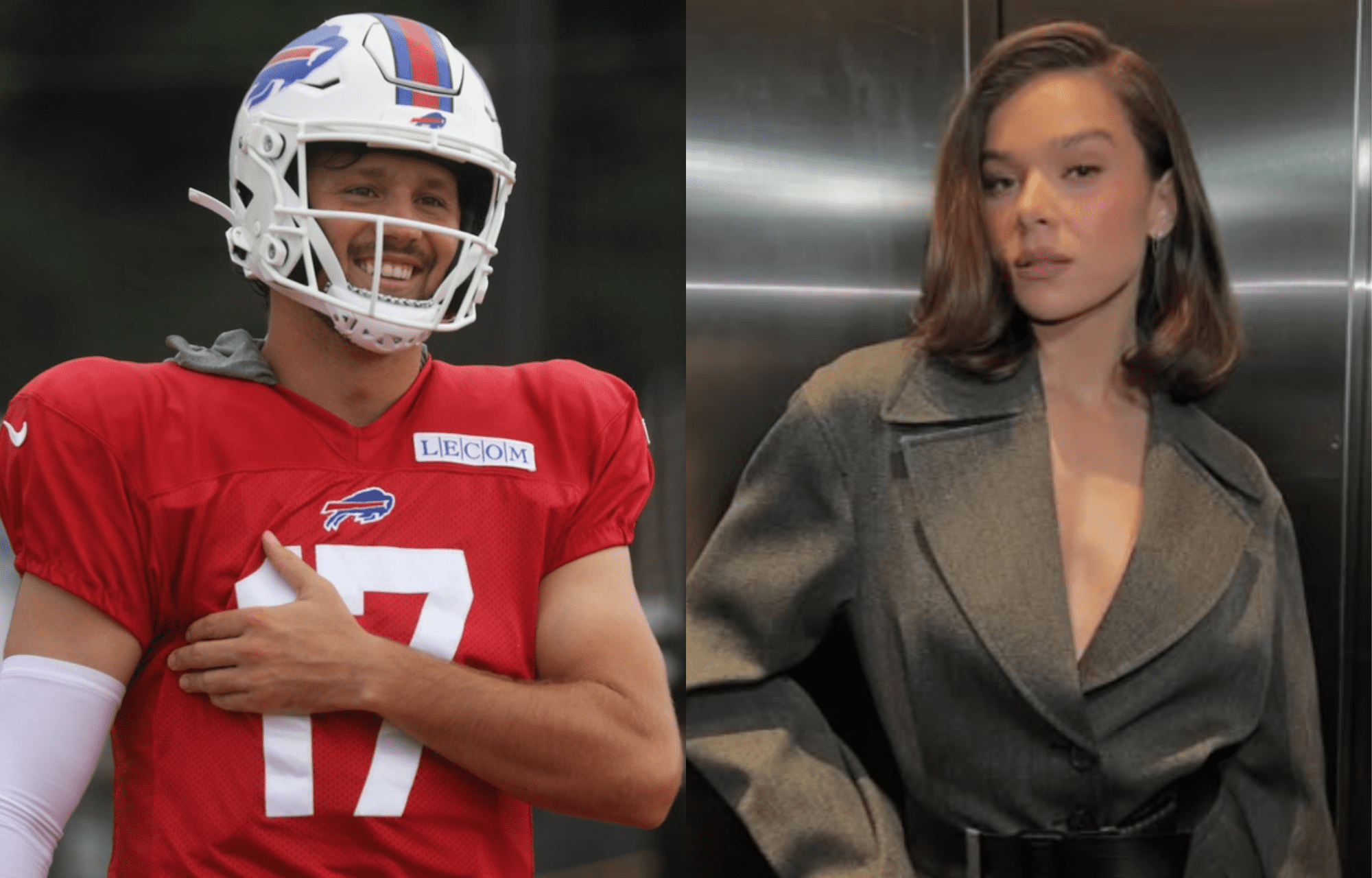 LOOK: Josh Allen Spends Time On Golf Course While Fiancé Hailee Steinfeld Enjoys Friend's Bachelorette Party 1 Buffalo Bills quarterback Josh Allen and fiancé, Hailee Steinfeld. Photo credits: Imagn and Instagram