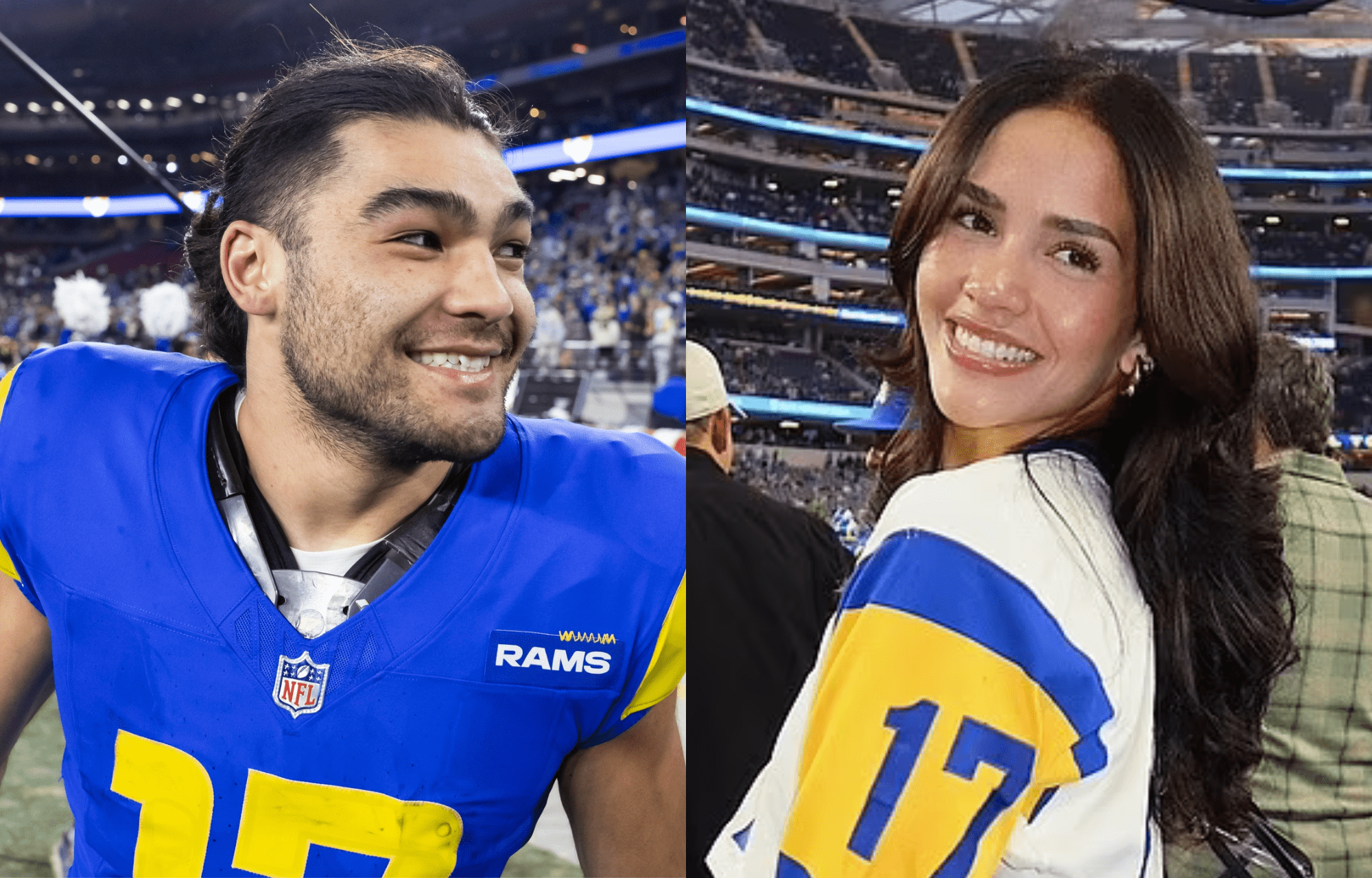 LOOK: Puka Nacua's GF Hallie Aiono Shares Movie Timeout After Pregnancy News 1 Los Angeles wide receiver Puka Nacua and girlfriend, Hallie Aiono. Photo credits: Instagram and Imagn