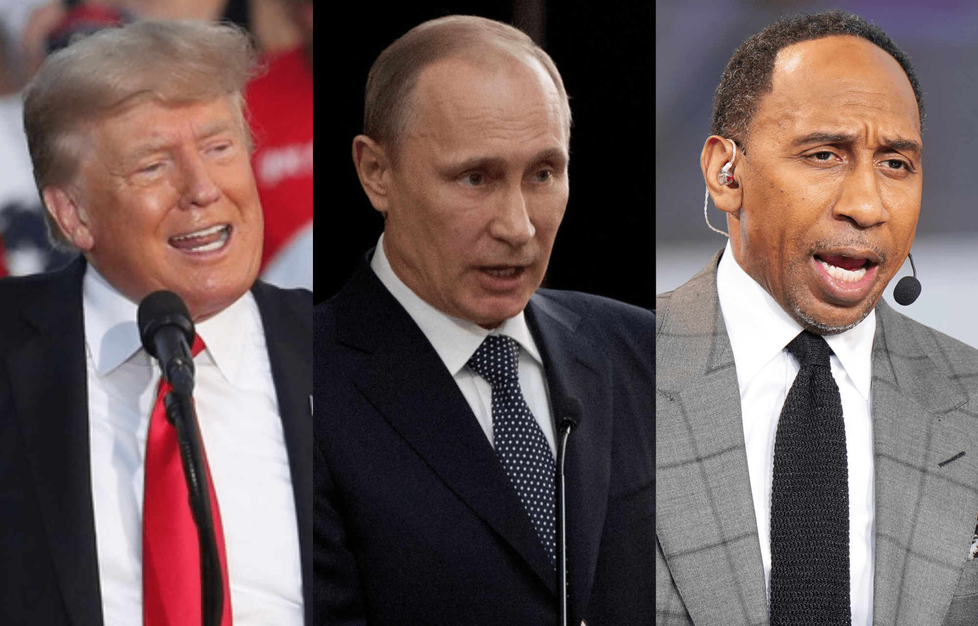 "That Is Utterly A Ridiculous Statement": Donald Trump's Comments On Not Knowing What Happened To Putin Gets Blasted By Stephen A. Smith 1 President Donald Trump (left pic), Russian President Vladimir Putin (center), and analyst Stephen A. Smith (right). Photo credits: Imagn