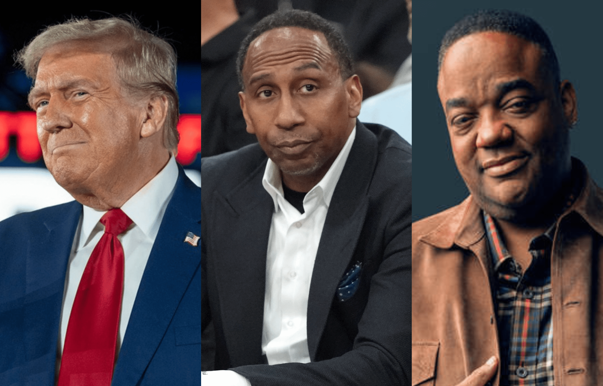 "He Is Backed By Disney And Bob Iger": Donald Trump Praise By Stephen A. Smith Gets Hidden Meaning From Jason Whitlock 1 US President Donal Trump (left), Analyst Stephen A. Smith (center), and Jason Whitlock )right). Photo credits: Imagn