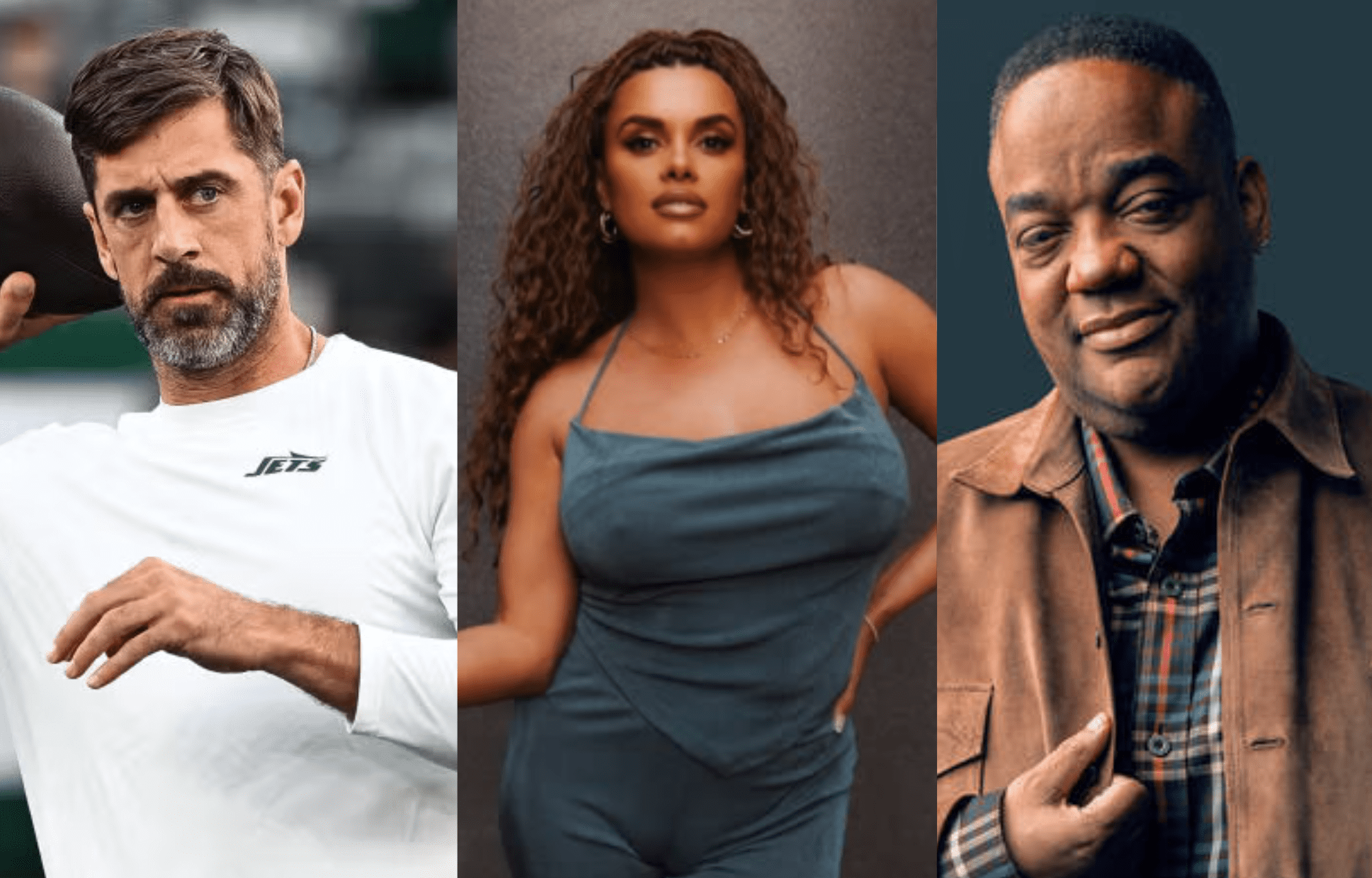 "There Are DEI Boxes And Quotas To Check": Joy Taylor, Mina Kimes, Jemele Hill Join Jason Whitllock's 'Mount Bustmore' 2 From left, NFL star Aaron Rodgers, broadcaster Joy Taylor, and analyst Jason Whitlock. Photo credits: Instagram and Imagn
