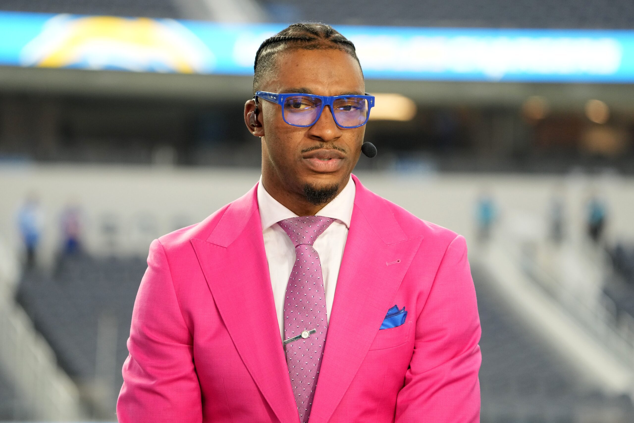 "This Is Terrorism" Robert Griffin III Facing Major Backlash After Taliban Comment; Fans Explode 1 Oct 16, 2023; Inglewood, California, USA; Robert Griffin III on the ESPN Monday Night Football Countdown set SoFi Stadium. Mandatory Credit: Kirby Lee-USA TODAY Sports