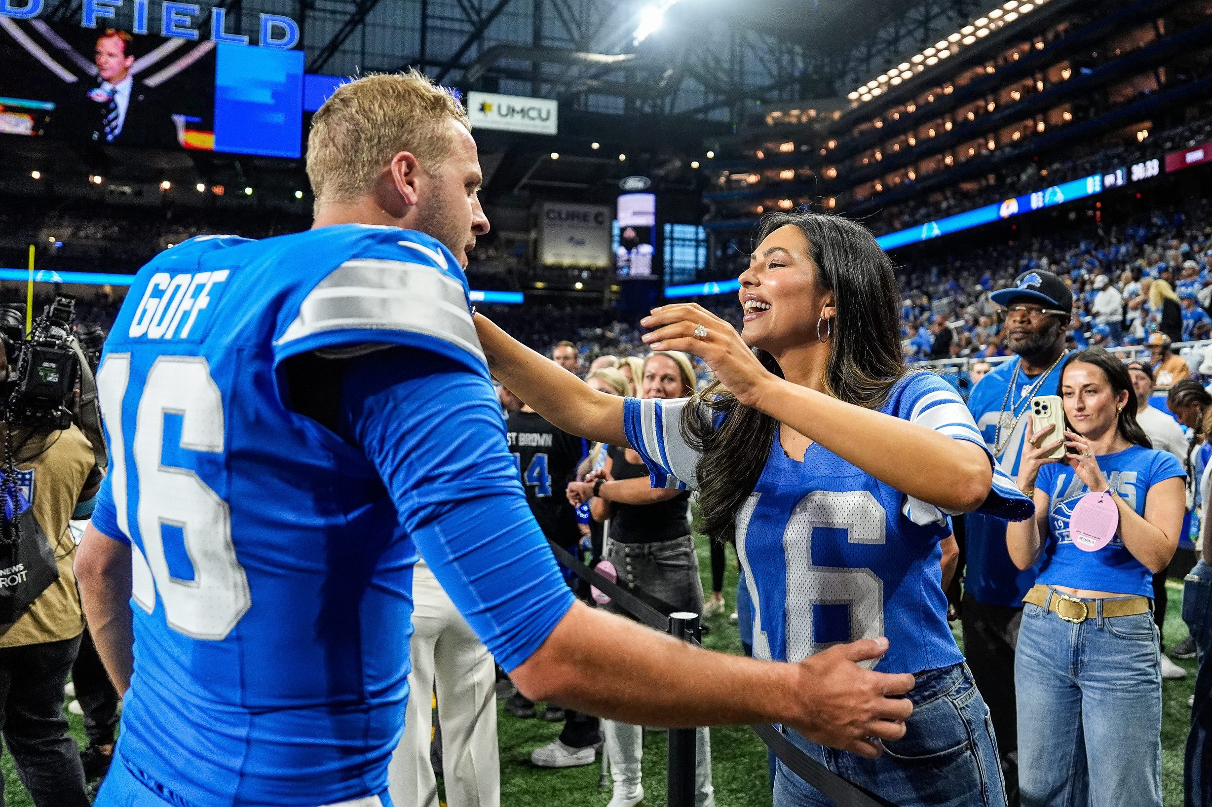 "Proud Of You": Jared Goff Sends Encouragement To Wife Christen Harper's SI Swimsuit Shoot Showing Baby Bump 2 Jared Goff and wife