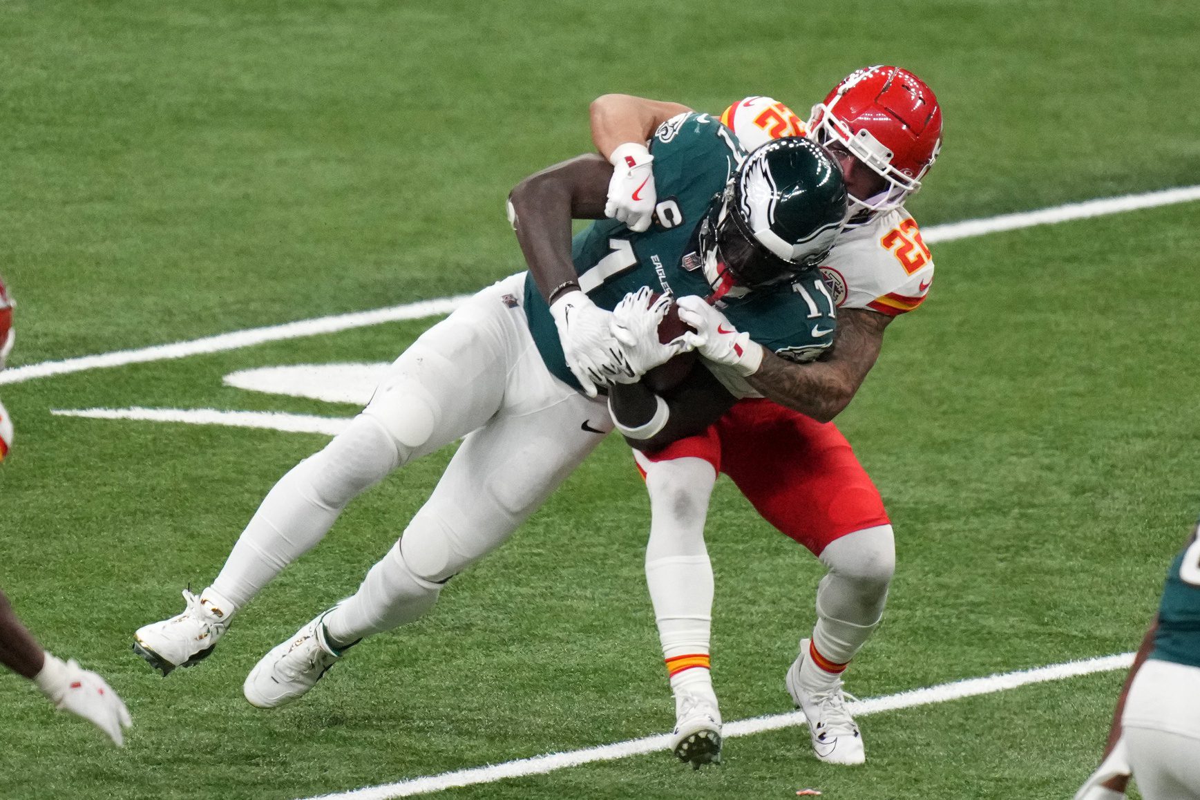 "They Got A Fetish, It's Disgusting" Eagles' AJ Brown Suddenly Puts Own Teammates On Blast; Fans Shocked (Breaking) 3 Feb 9, 2025; New Orleans, LA, USA; Philadelphia Eagles wide receiver A.J. Brown (11) makes a catch against Kansas City Chiefs cornerback Trent McDuffie (22) during the fourth quarter in Super Bowl LIX at Caesars Superdome. Mandatory Credit: Kirby Lee-Imagn Images
