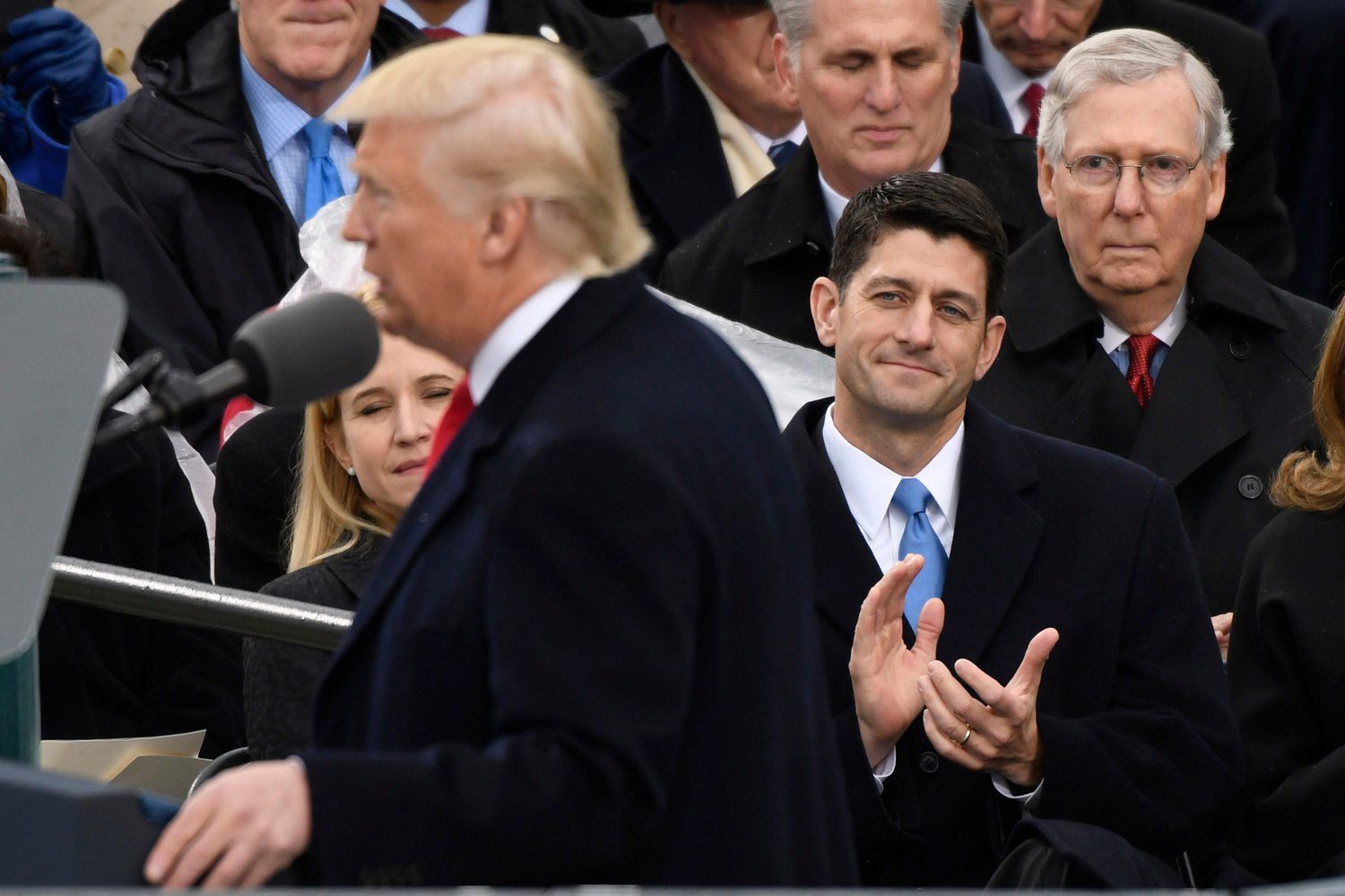 Breaking: NFL Starting QB Goes Viral At Donald Trump Rally (Report) 1 Jan 20, 2017; Washington, DC, USA; Speaker of the House Paul Ryan, R-WI, and Senator Mitch Mcconnell, D-KY, listen to President Donald Trump during the 2017 Presidential Inauguration at the U.S. Capitol. © Robert Hanashiro, Robert Hanashiro / USA TODAY NETWORK via Imagn Images