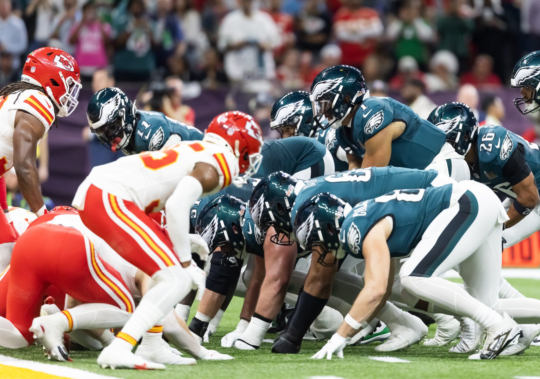 "Are You Kidding Me?" Eagles Star QB Jalen Hurts Signs Unbelievable Contract (Breaking) 3 Feb 9, 2025; New Orleans, LA, USA; Philadelphia Eagles quarterback Jalen Hurts (1) lines up for the tush push play on the goal line against the Kansas City Chiefs during Super Bowl LIX at Ceasars Superdome. Mandatory Credit: Mark J. Rebilas-Imagn Images