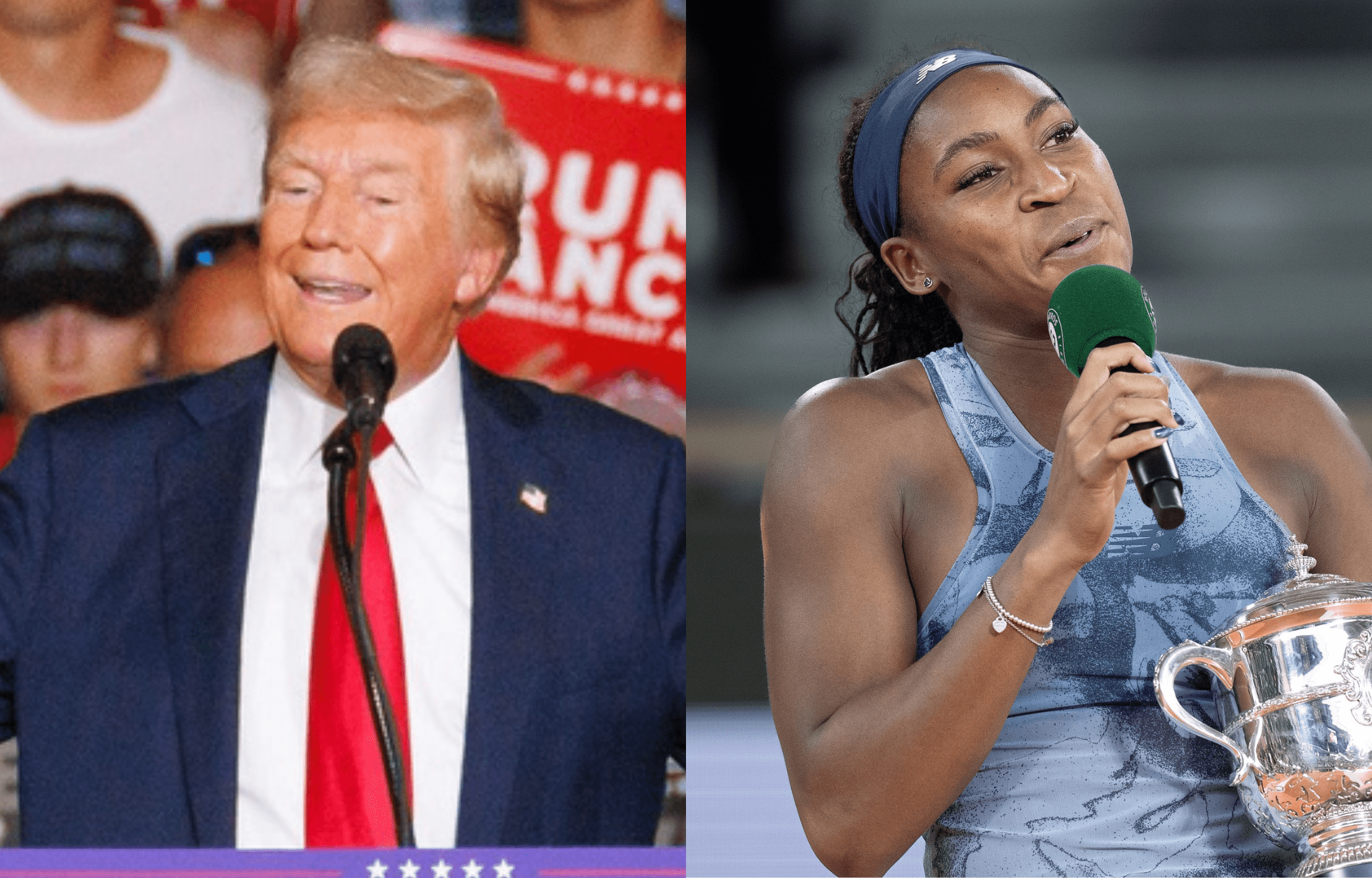 "She Lives In A Millionaire Bubble": Donald Trump Hate By Coco Gauff Is Due To Naivity Says Jason Whitlock After Tennis Star's Roland Garros Win 1 US President Donald Trump and tennis star Coco Gauff. Photo credits: Imagn