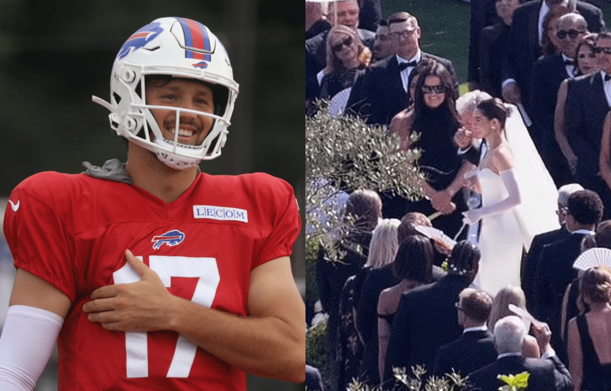 "Reminiscing Our Wedding Weekend": Josh Allen's Wife Hailee Steinfeld Shows Sneak Peek On Their Wedding In San Ysidro Ranch 1 Josh Allen and wife Hailee Steinfeld wedding sneak peak. Photo credits: Instagram and Imagn