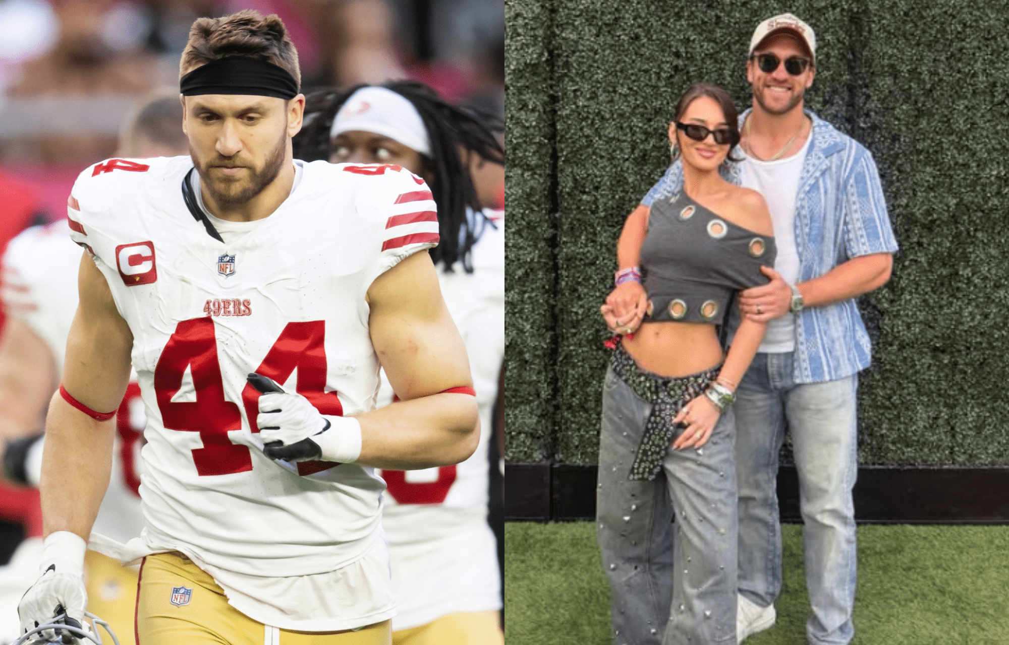 "The Urge To Cut My Hair Short": Kyle Juszczyk's Wife Kristin Reveals Internal Battle On Major Hairdo Decision 1 Kyle Juszczyk and wife. Photo credits: Instagram and Imagn