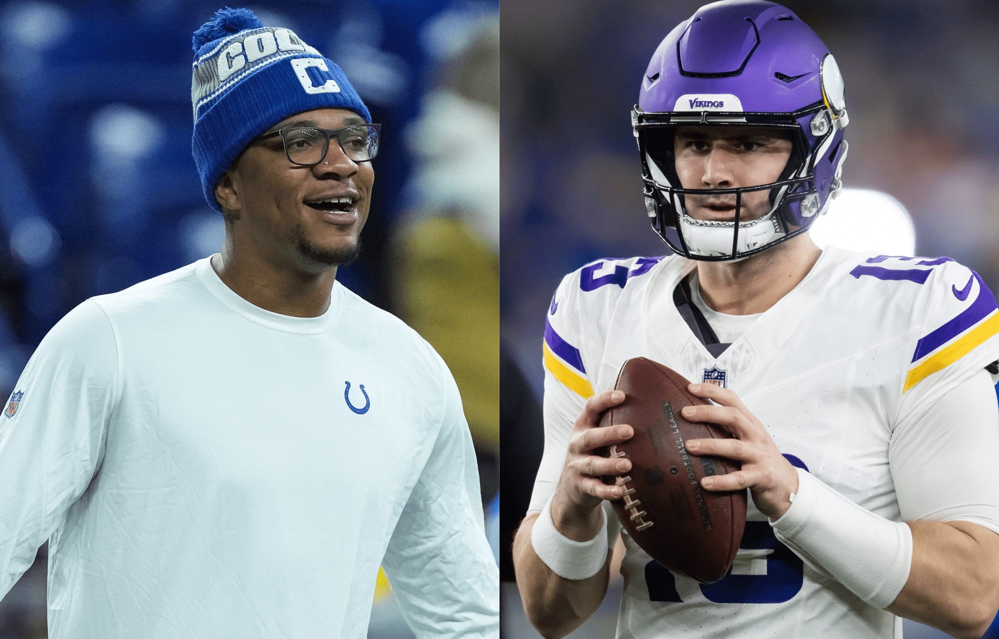 Anthony Richardson's (left) Battle For Colts QB1 With Daniel Jones (right) May Risk NFL Career, Says Analyst. Photo credits: Imagn
