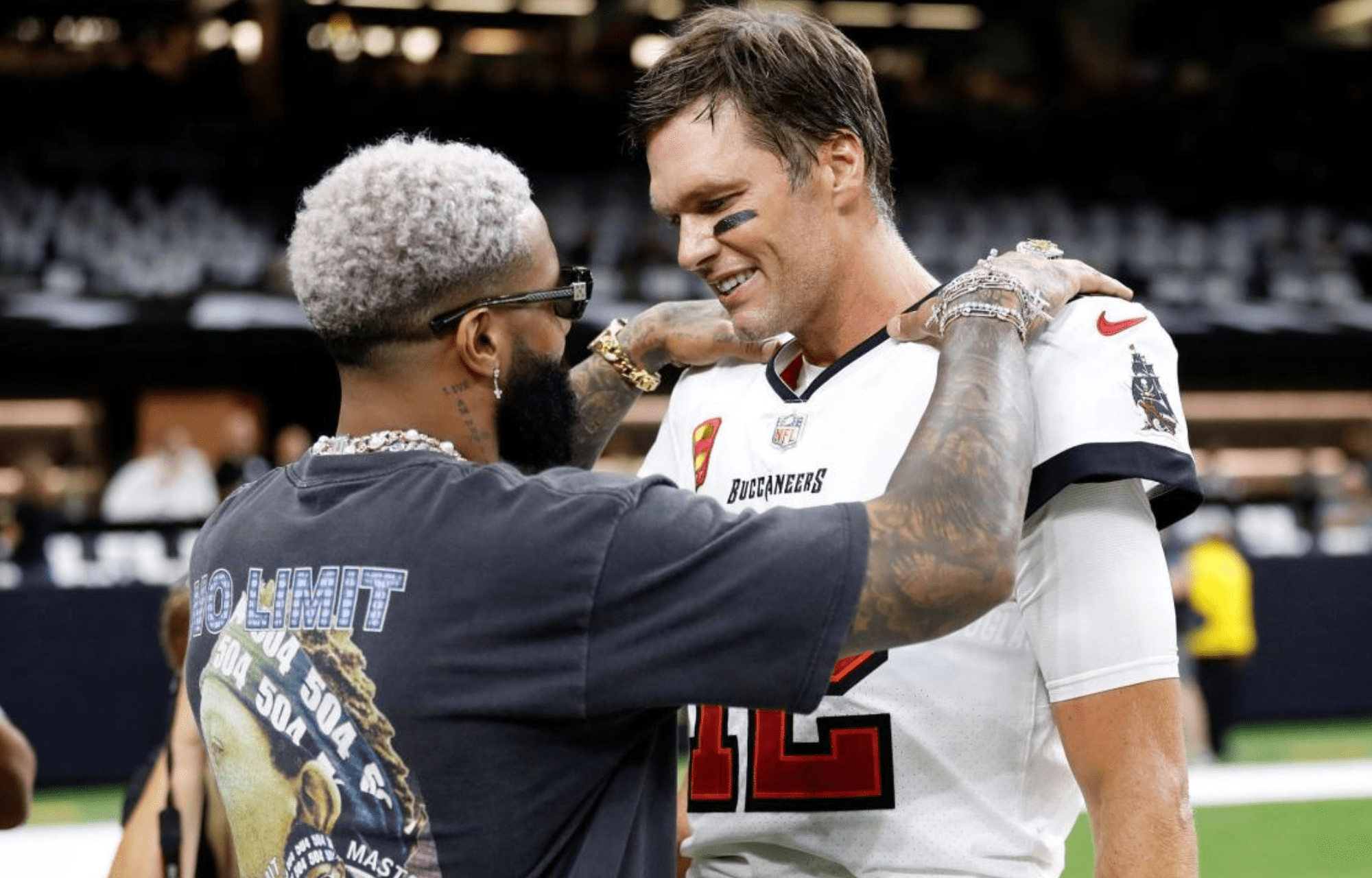 "Coulda Woulda Shoulda": Odelle Beckham Jr. Shows Snap With Tom Brady Giving Fans Big 'What If' Moment 1 Odelle Beckham Jr. with Tom Brady. Photo credits: Instagram