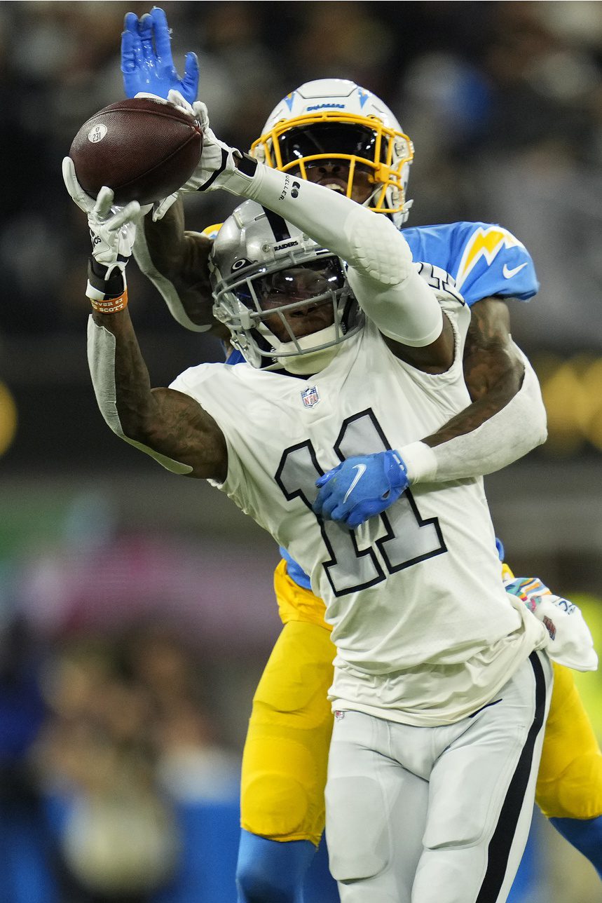 "Be Reminded" Henry Ruggs Sends Message From Prison To Family Of 23-Year-Old He Killed (Report) 2 Oct 4, 2021; Inglewood, California, USA; Las Vegas Raiders wide receiver Henry Ruggs III (11) battles for a pass against Los Angeles Chargers defensive back Nasir Adderley (24) during the first half at SoFi Stadium. Mandatory Credit: Robert Hanashiro-Imagn Images