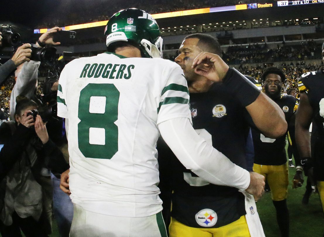 "Wilson And Rodgers Weren't Exactly Best Of Friends": Aaron Rodgers, Russel Wilson Exchange Shows Strong Signs Chemistry Fell Apart In Nightmare 2024 Jets Season 2 USATSI 24577287 168400517 lowres