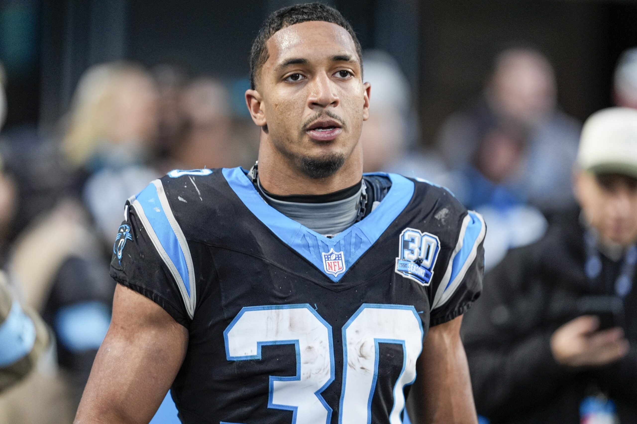 Carolina Panthers Rookie RB Reveals Plan While Behind Chuba Hubbard, Rico Dowdle on Depth Chart 3 Carolina Panthers running back Chuba Hubbard (30).