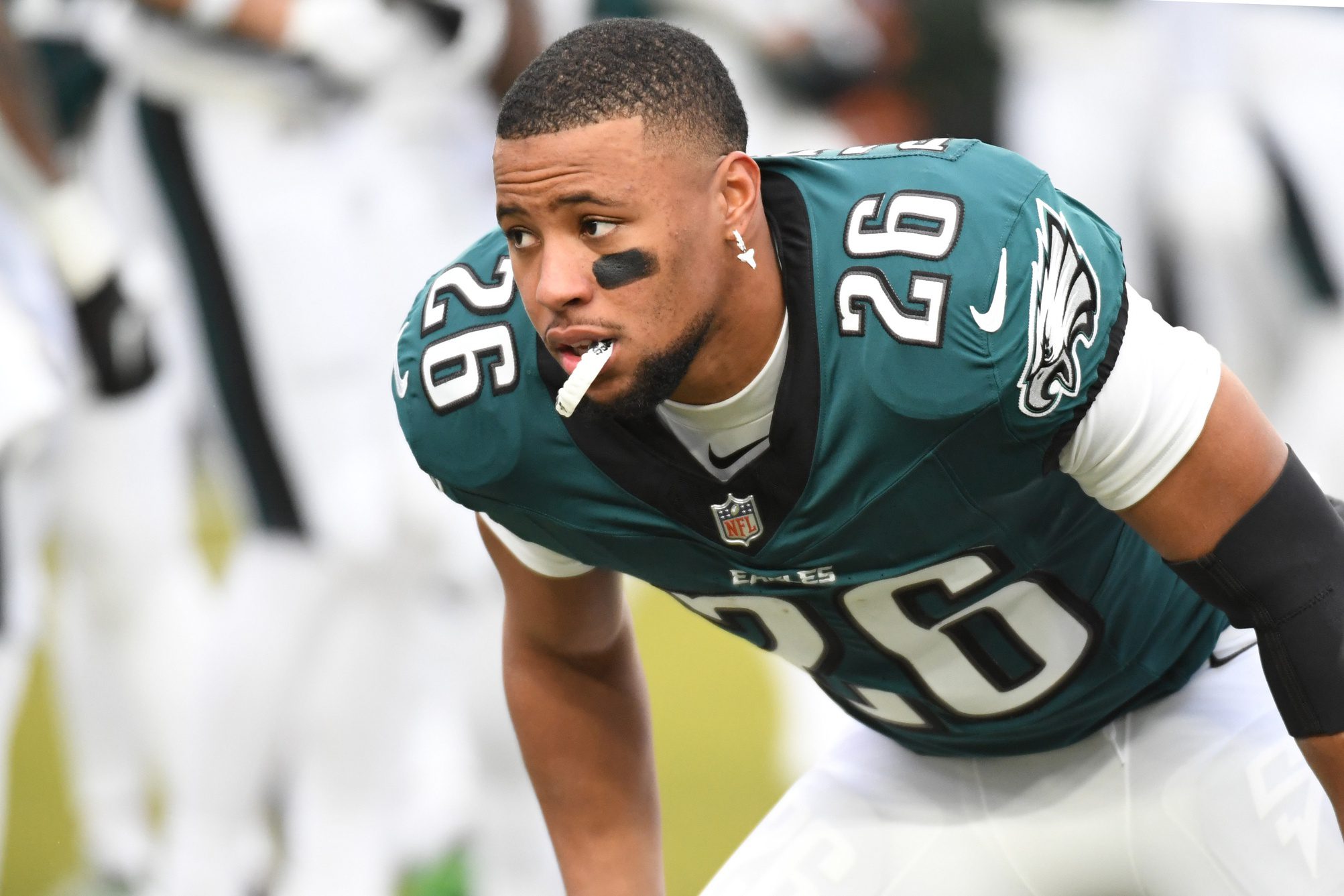 Breaking: Eagles' Saquon Barkley's Retirement Comment Sends Entire Fan Base Into Frenzy 1 Jan 19, 2025; Philadelphia, Pennsylvania, USA; Philadelphia Eagles running back Saquon Barkley (26) warms up prior to the game against the Los Angeles Rams in a 2025 NFC divisional round game at Lincoln Financial Field. Mandatory Credit: Eric Hartline-Imagn Images