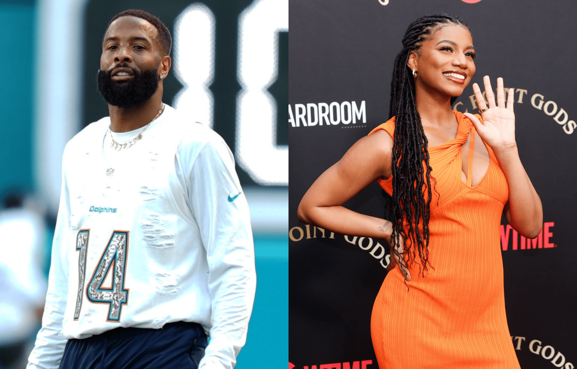 LOOK: Odell Beckham Jr. Loses It After Taylor Rooks’ Secret Wedding 1 Odell Beckham Jr. and Taylor Rook. Photo credits: Imagn