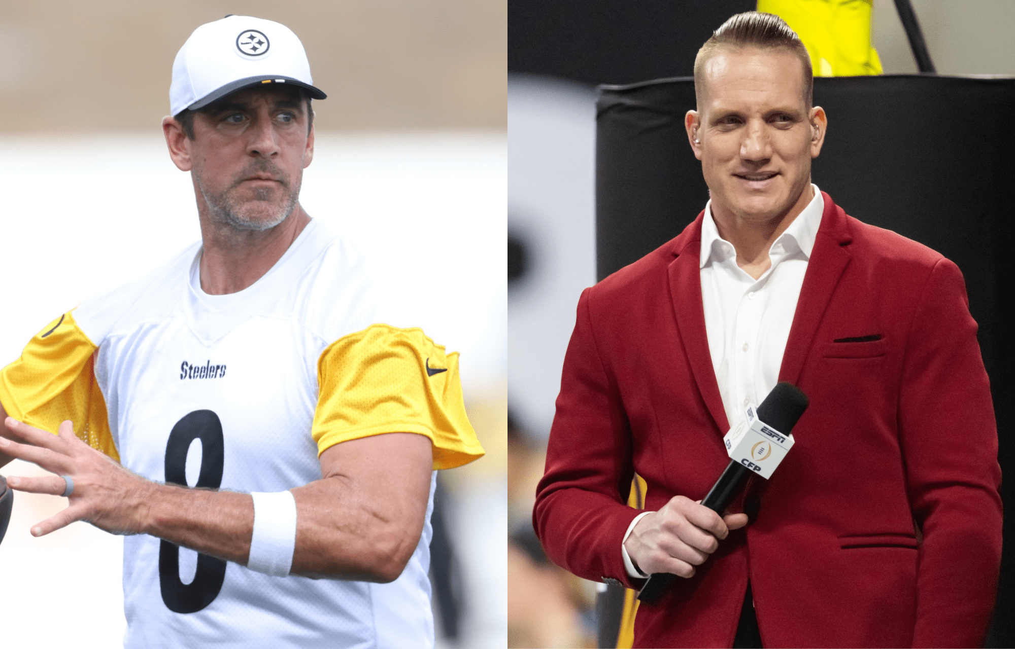 LOOK: Aaron Rodgers Confirms A.J. Hawk’s Shocking Urine Story Is True 2 Aaron Rodgers (left) and A.J. Hawk (right). Photo credits: Imagn