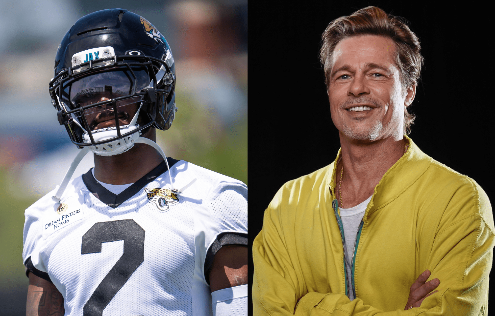 "I'm Still Watching It": Jourdan Lewis Gives Brad Pitt's F1 Movie His Verdict 1 Jourdan Lewis (left) and Brad Pitt (right). Photo credits: Imagn