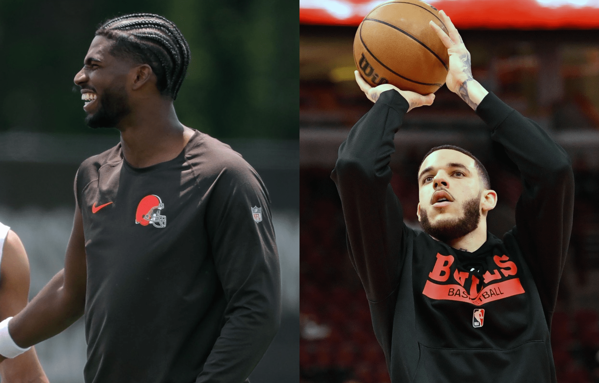 "I Got To Go See Shedeur": Shedeur Sanders Gets Newly-Signed Cavalier Lonzo Ball Wanting To Meet Him In Cleveland 1 Shedeur Sanders (left) and Lonzo Ball ( right). Credits: Imagn