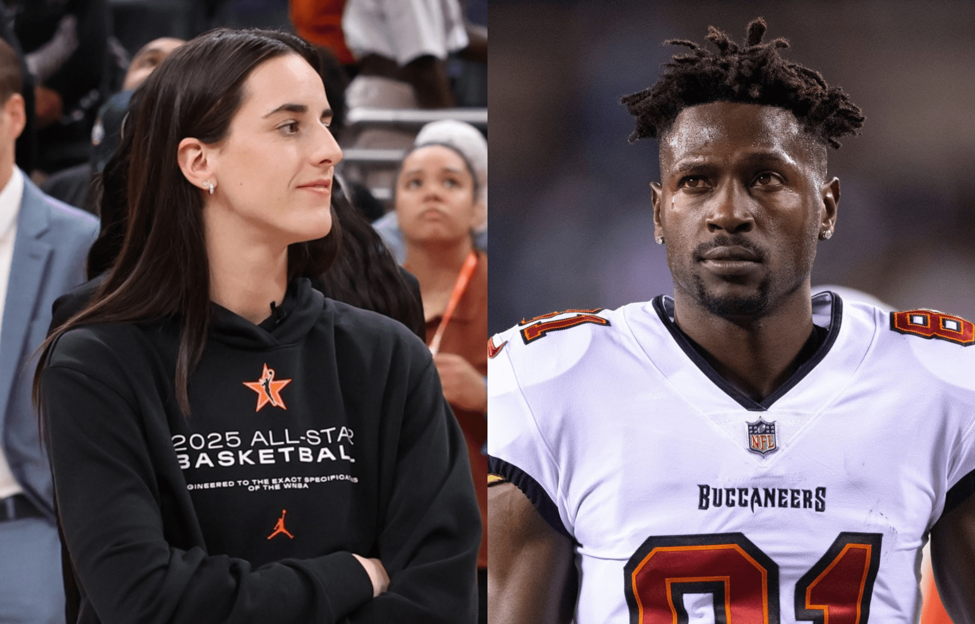 "First Female Basketball Player To Have A Boyfriend?": Antonio Brown Drops Sarcastic Jab At WNBA With Caitlin Clark's Appearance With BF In All-Star Game 1 Caitlin Clark and Antonio Brown. Credits: Imagn and Yahoo!