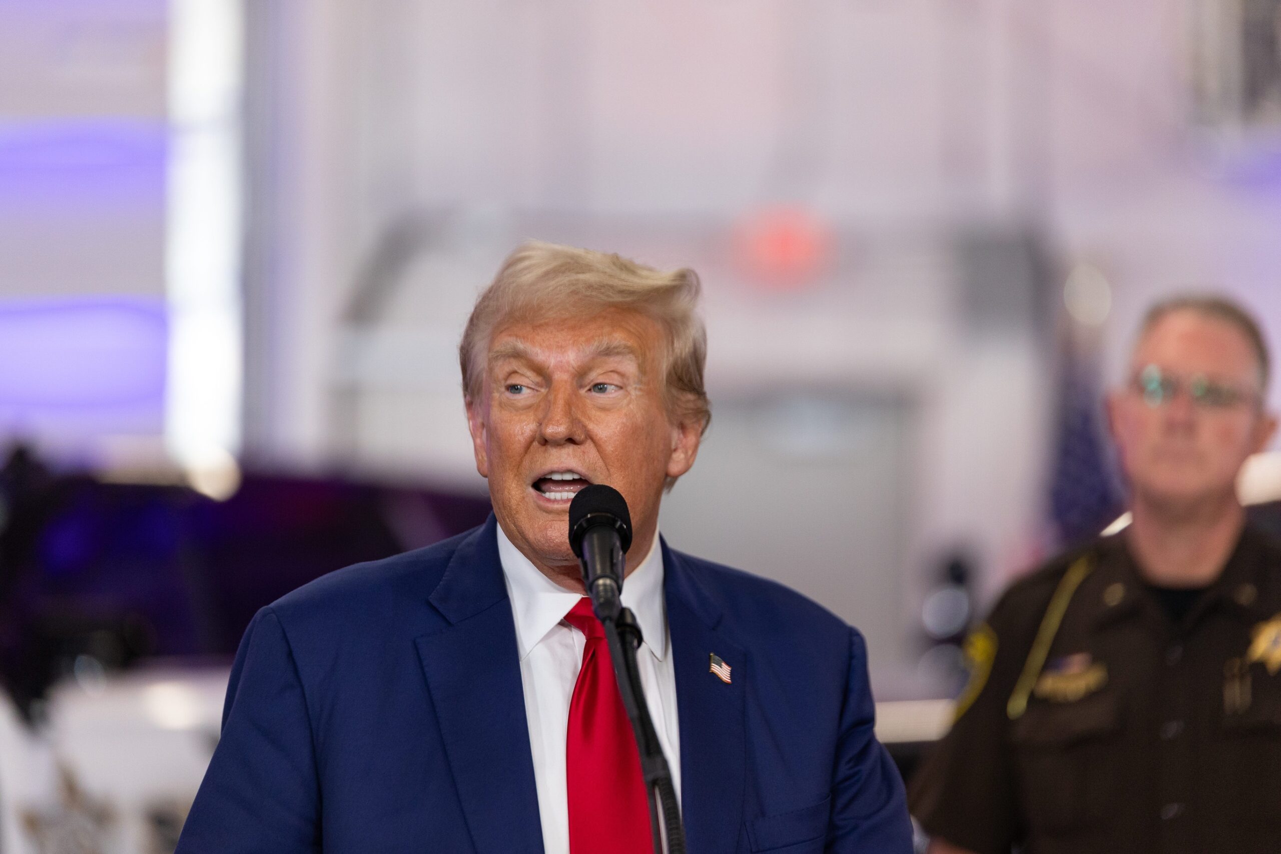 "What The H---" Donald Trump Rips NFL Team, Attacks Everything About Them (Watch) 1 Former president Donald Trump addresses invited guests and media during a press conference on Tuesday, Aug. 20, at the Livingston County Sheriff's Office in Howell. © Adam Vander Kooy/Special to the Daily / USA TODAY NETWORK