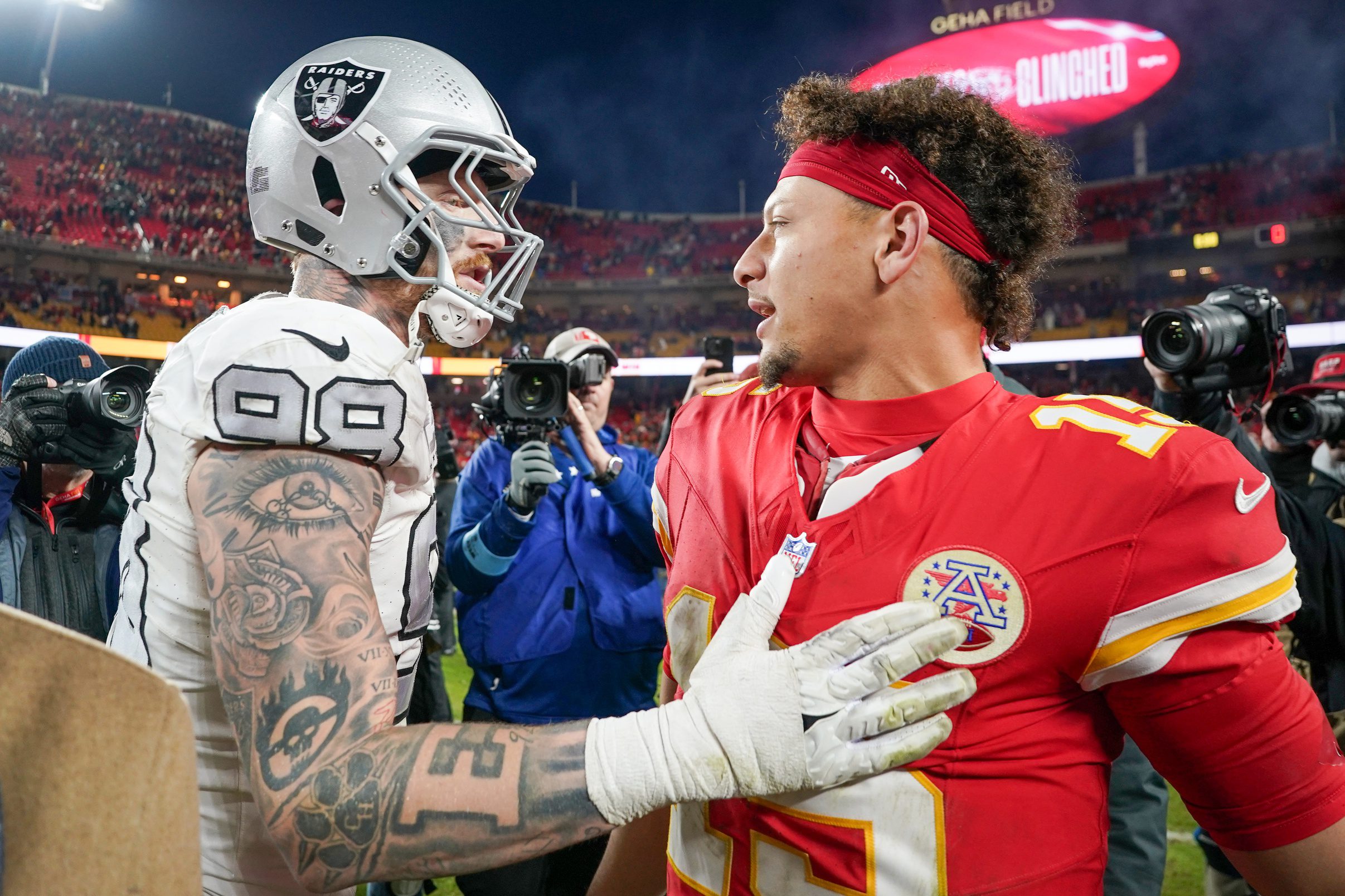 "It's Going To Be Trash Talk": Patrick Mahomes Forecasts Facing Returning Maxx Crosby Reigniting Rivalry 2 USATSI 24874423 168400517 lowres