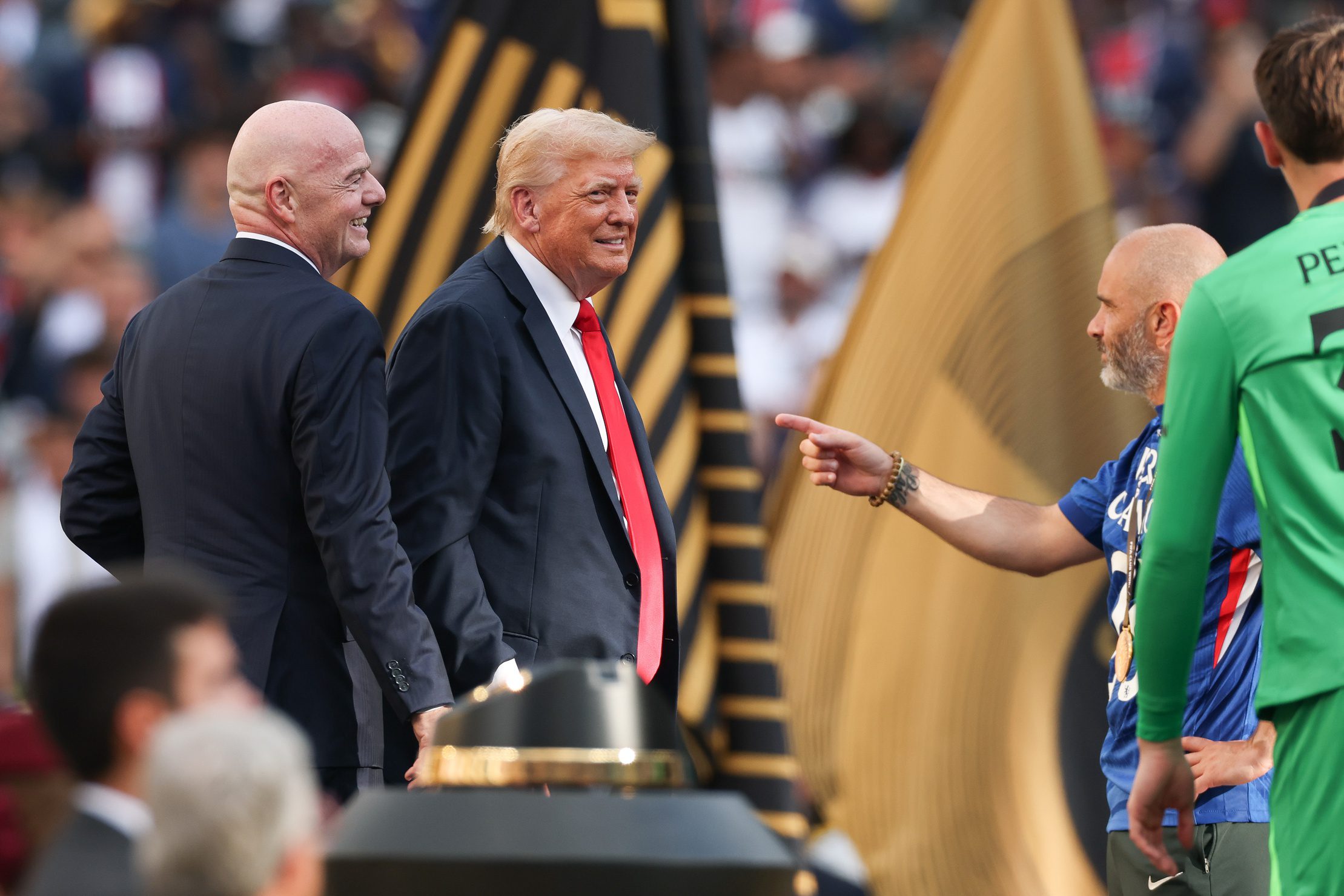 "He's My Friend" Tom Brady's Weekend Decision On Donald Trump Infuriates Fans, Photos Leaked 3 Jul 13, 2025; East Rutherford, New Jersey, USA; U.S. President Donald Trump and FIFA president Gianni Infantino on stage during the final of the 2025 FIFA Club World Cup at MetLife Stadium. Mandatory Credit: Vincent Carchietta-Imagn Images