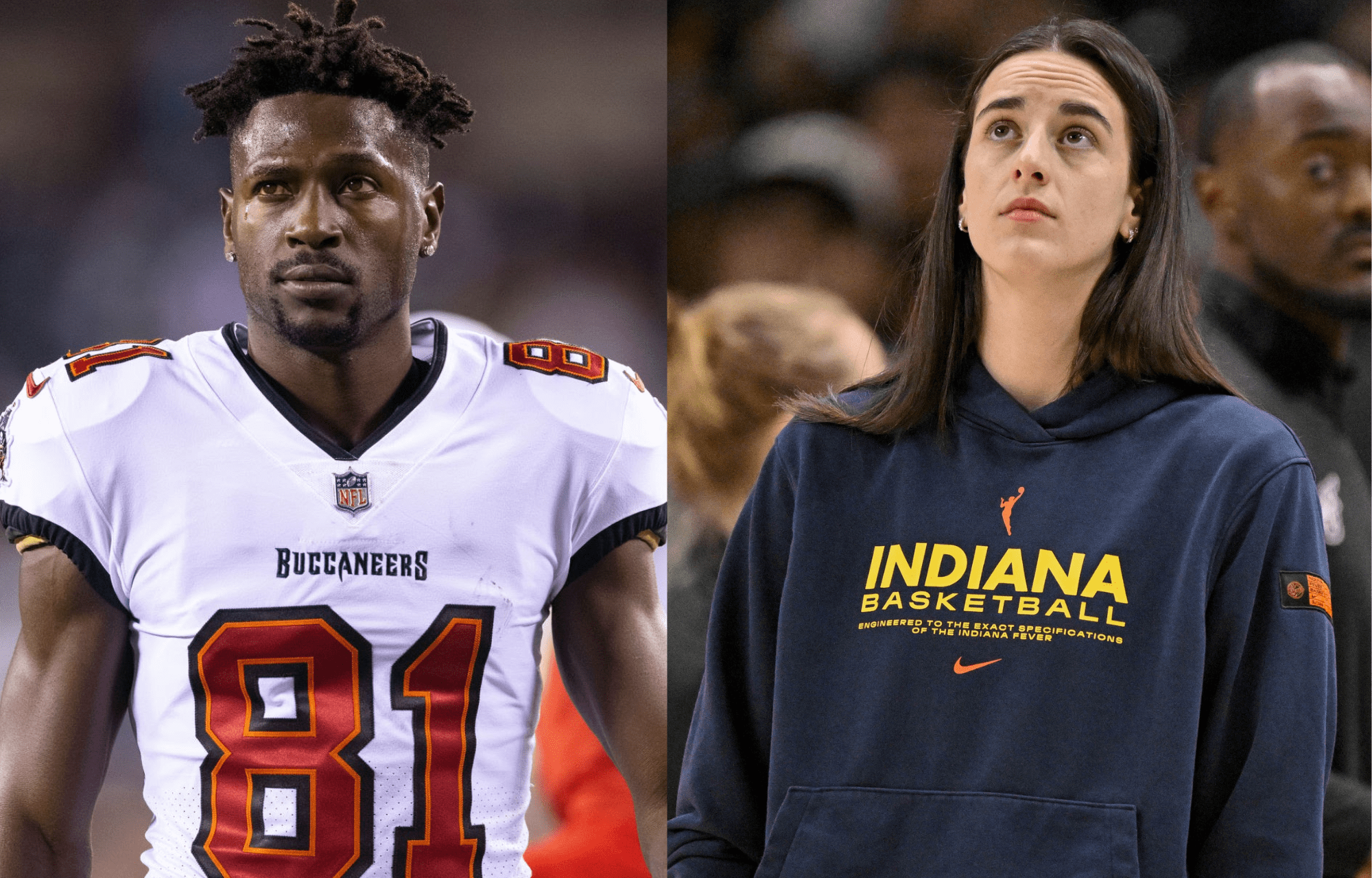 Antonio Brown Fires NSFW Shot At Caitlin Clark Over WNBA Adult Toy Scandal 2 Antonio Brown (left) and Caitlin Clark (right). Photo credits: Imagn and Getty