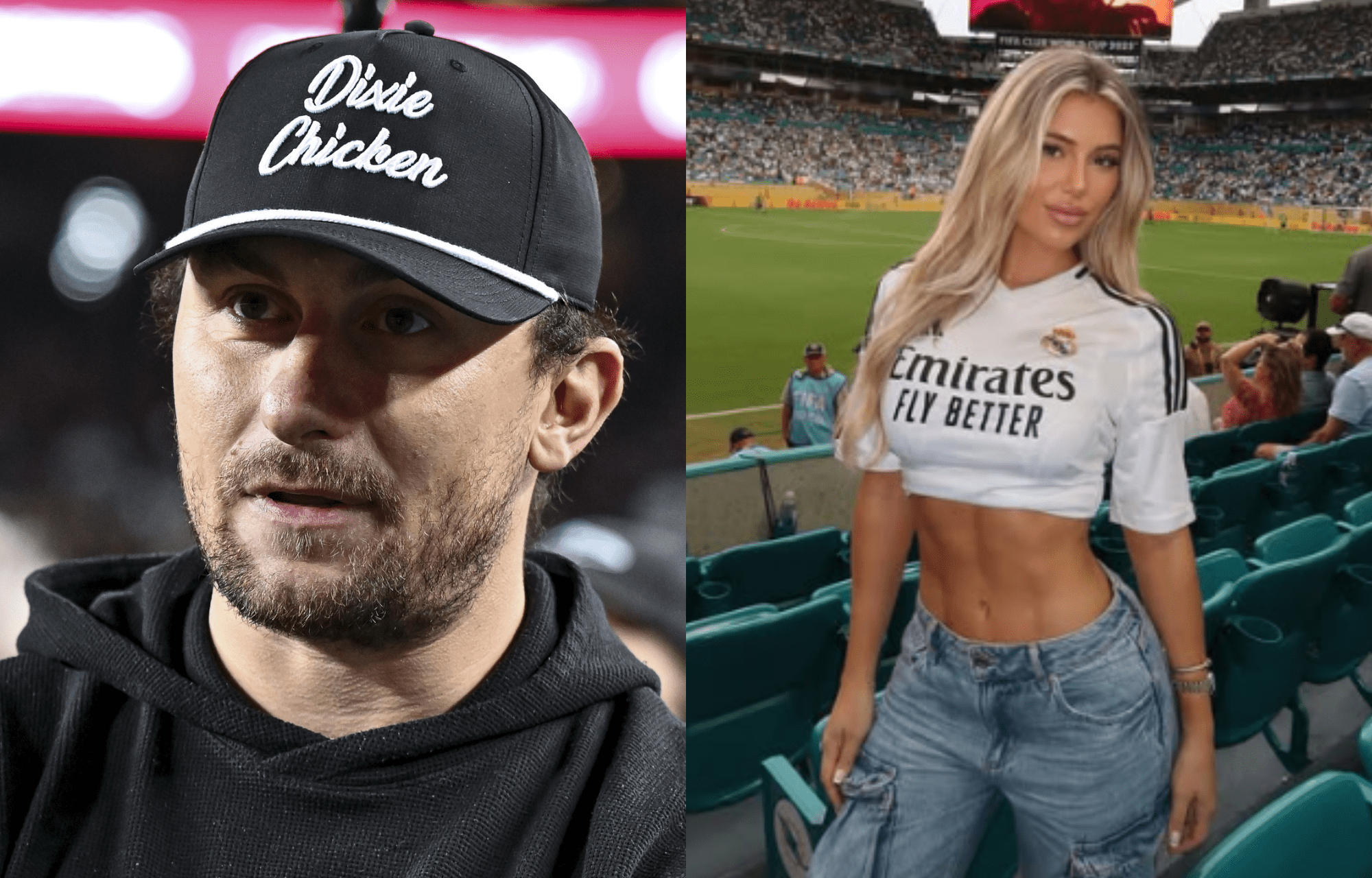 LOOK: Johnny Manziel Rebounds Fast With Playboy Beauty Brittany Gibson At Drake’s Sweden Show 1 Johnny Manziel, former NFL quarterback and Playboy model Brittany Gibson. Photo credits: Imagn and Gibson's Instagram.
