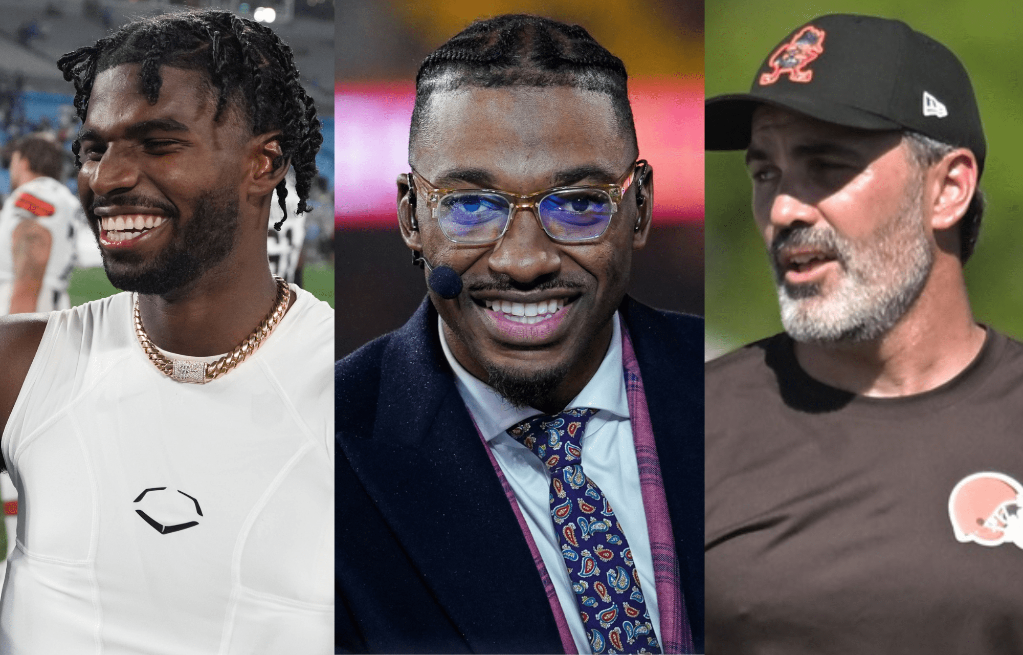 "Keep Saying Stupid Stuff": Shedeur Sanders Dragged Into Controversy As RGIII Faces Heat Over Kevin Stefanski Allegations 1 From left. Shedeur Sander, Robert Griffin III, and Kevin Stefanski. Photo credits: Imagn