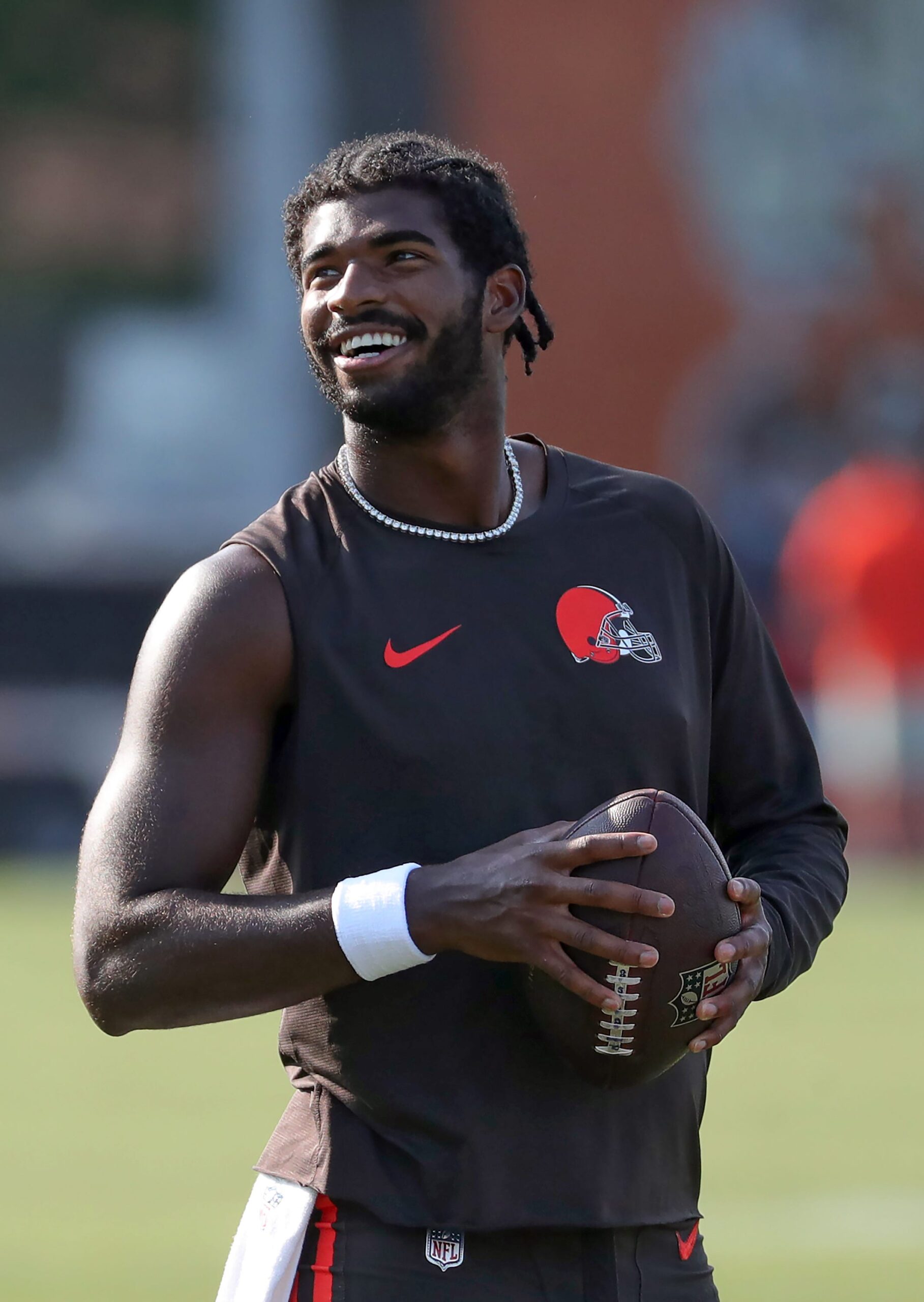 "Are You Trying To Start Stuff?" Shedeur Sanders Snaps Back After Inappropriate Question (Watch) 1 Cleveland Browns quarterback Shedeur Sanders (12) is all smiles during NFL training camp at CrossCountry Mortgage Campus, Wednesday, July 30, 2025, in Berea, Ohio.
