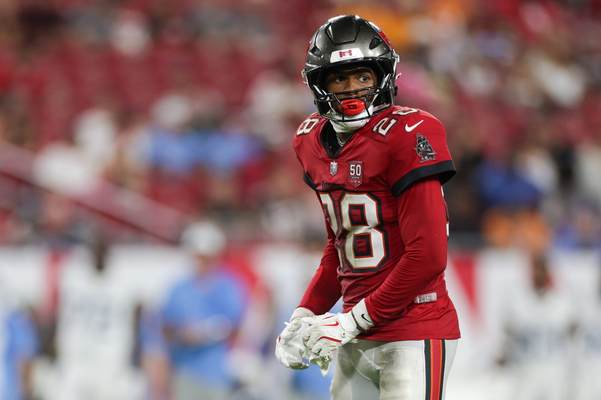 "This Is Ridiculous" Shedeur Sanders Sees Brother Cut From NFL Team After Controversial Video, Fans Erupt 3 Aug 9, 2025; Tampa, Florida, USA; Tampa Bay Buccaneers safety Shilo Sanders (28) looks on during a preseason game against the Tennessee Titans in the fourth quarter at Raymond James Stadium. Mandatory Credit: Nathan Ray Seebeck-Imagn Images