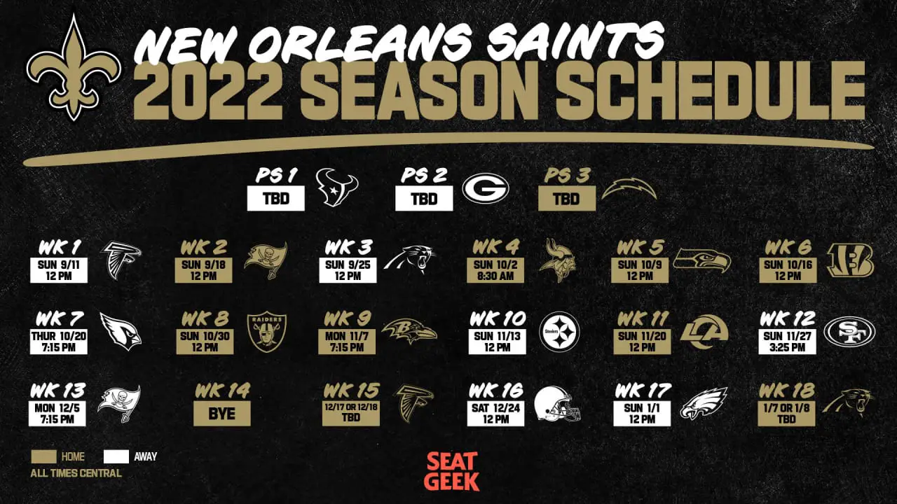 New Orleans Saints Schedule Preview Gridiron Heroics