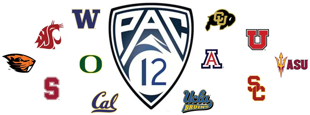 Pac-12 conference members and logos
