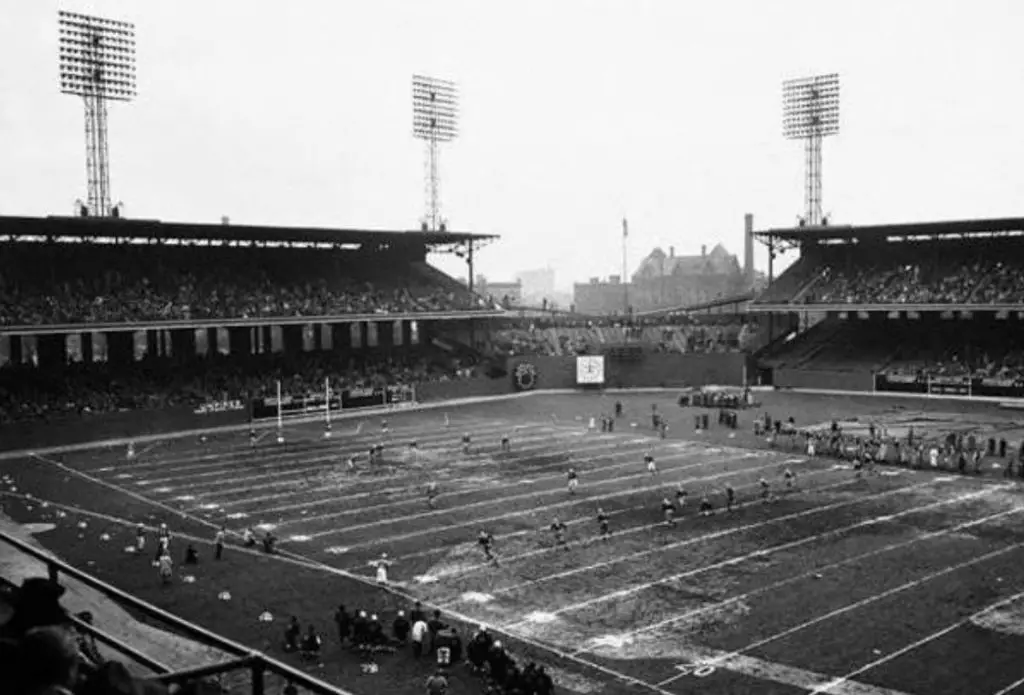 An image of the field used for games during 1944