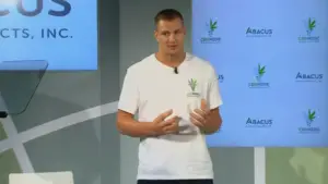 Gronk promoting his CBD products during his first retirement in August 2019