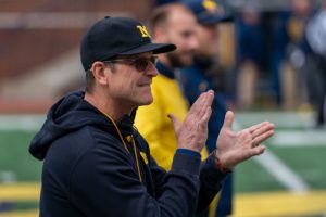 Jim Harbaugh likes what he sees at the spring game