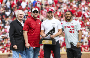 Former Heisman winners from Oklahoma pose for a photo