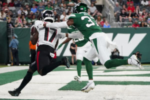 WR Olamide Zaccheaus scores only TD for Falcons versus Jets