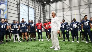 Coach Pete Carroll Speaking With The Seahawks